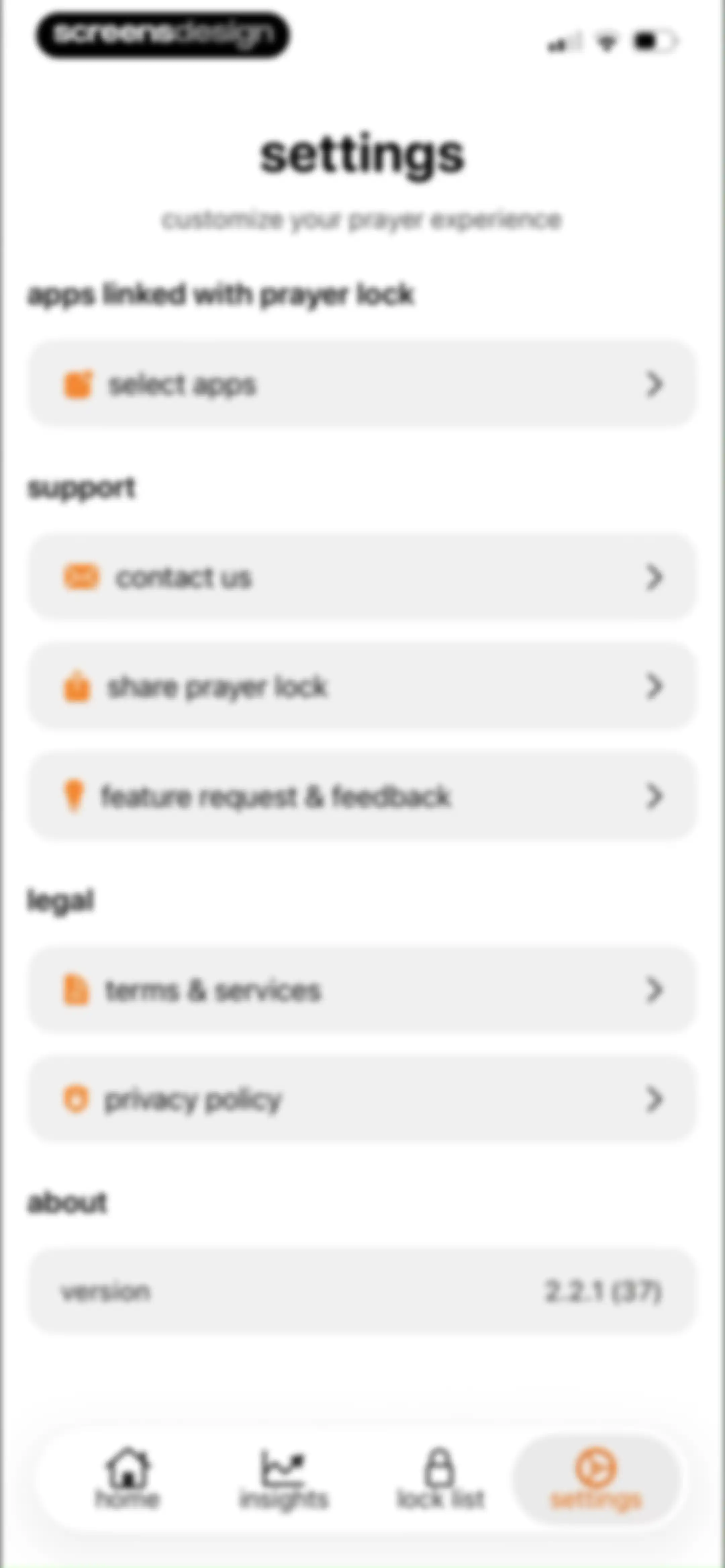 prayer lock: christian focus screen 82