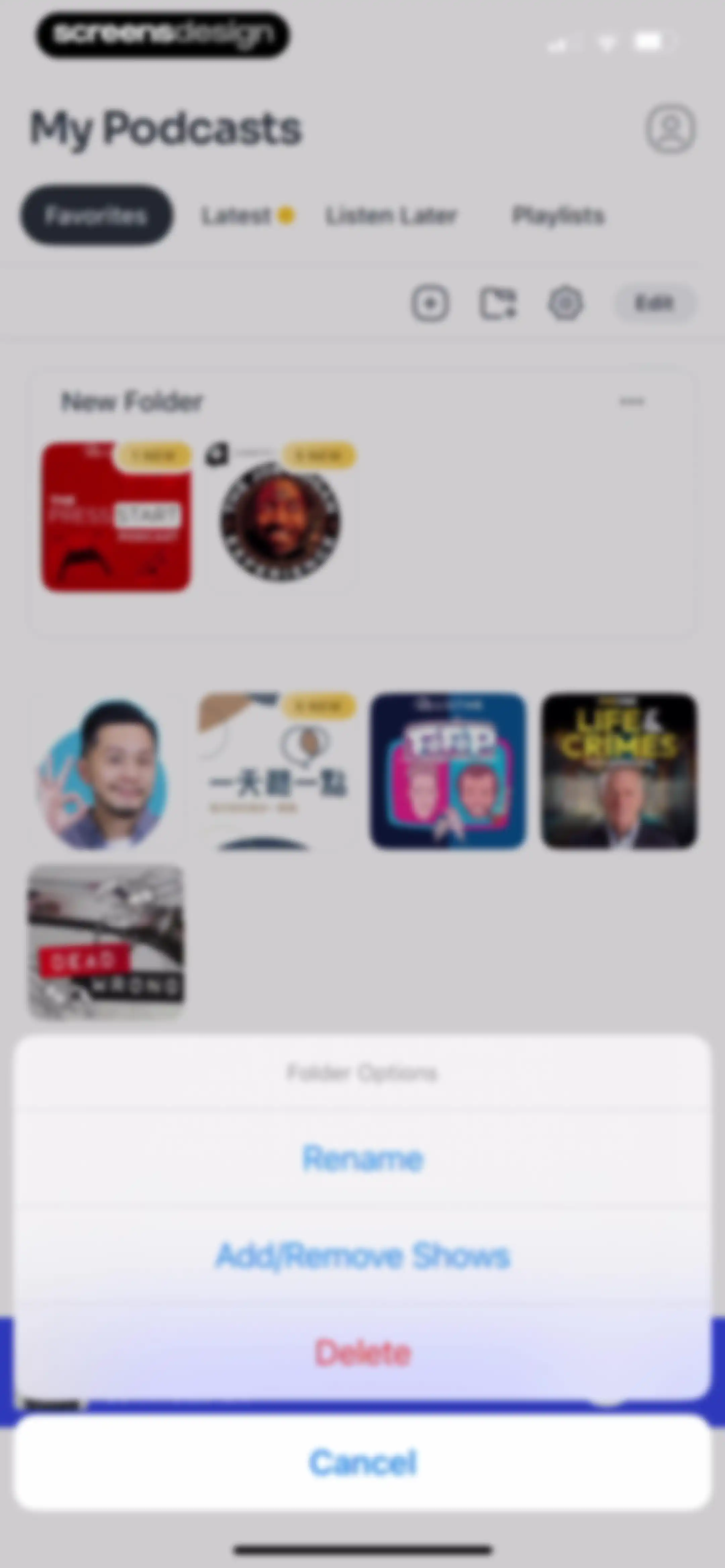 Podcast App screen 65