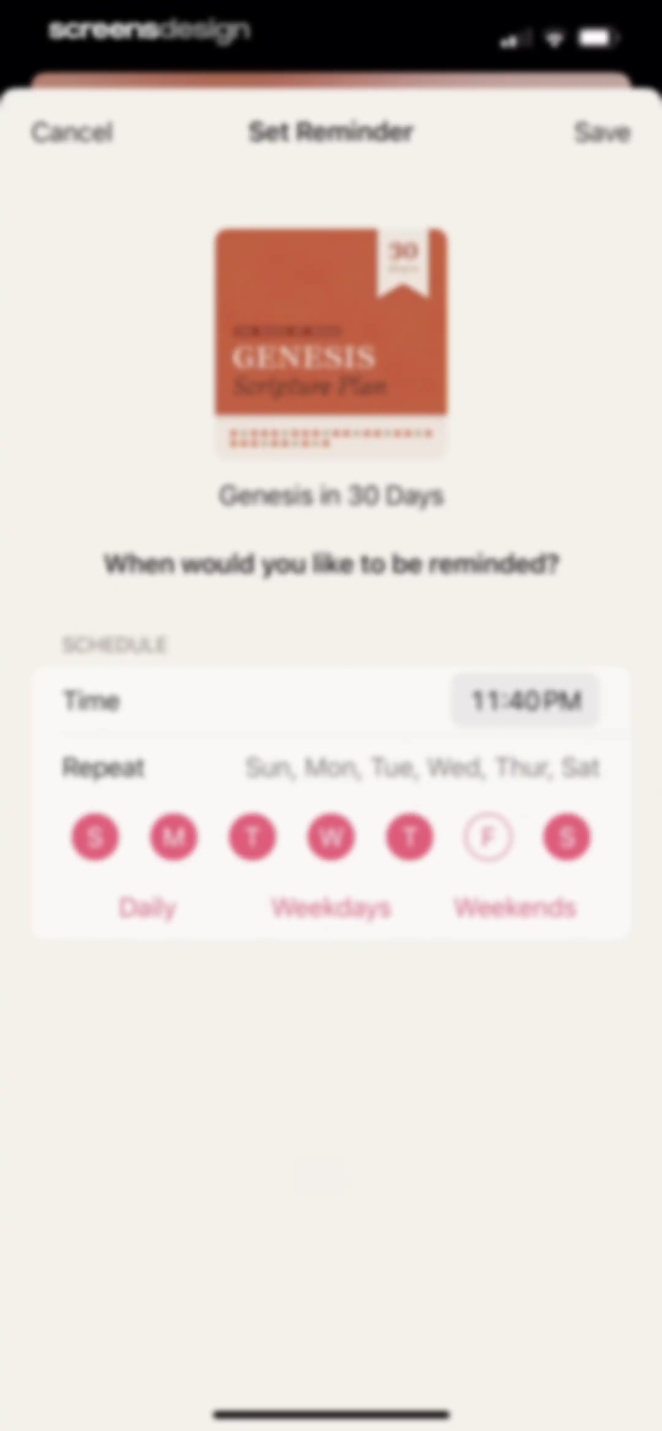 Dwell: Audio Bible screen 16