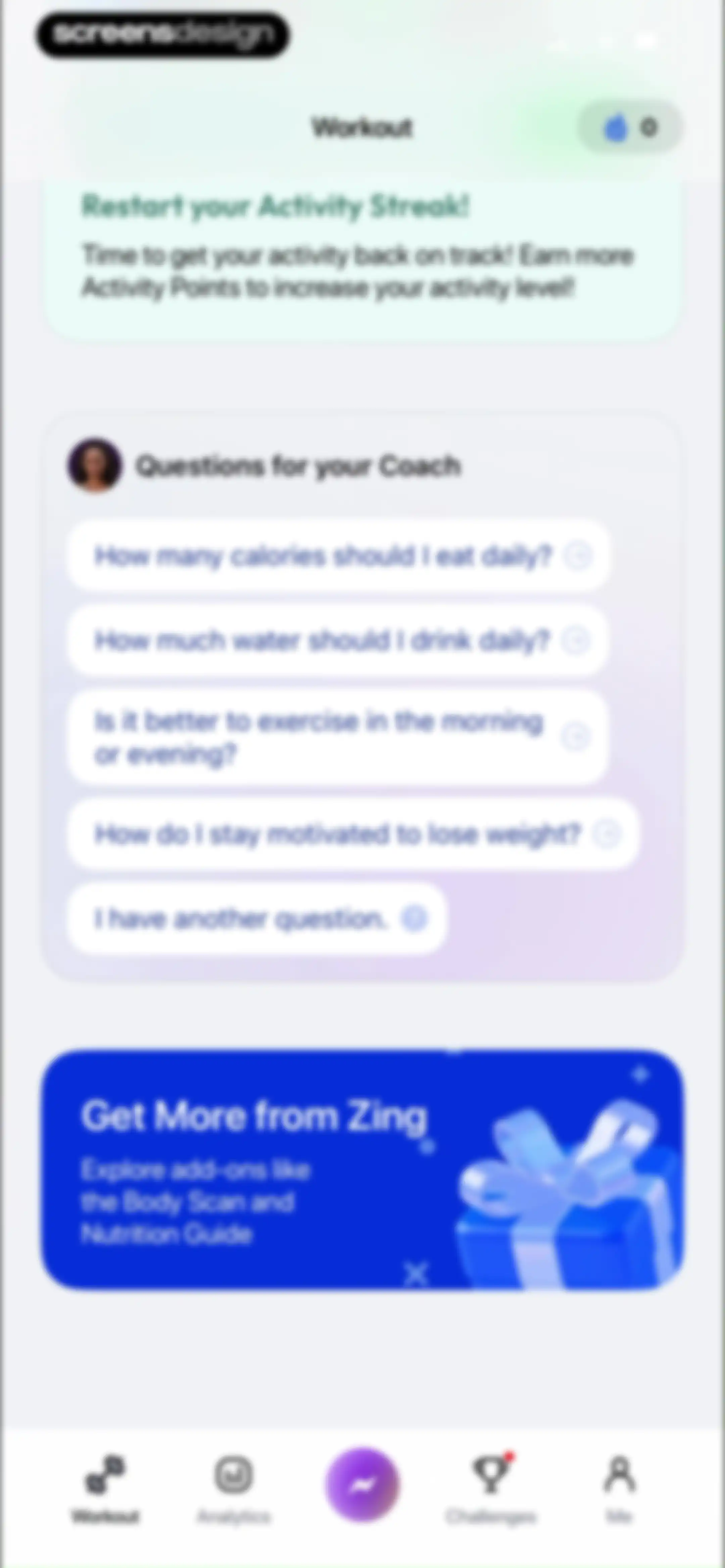 Zing AI: Home & Gym Workouts screen 163
