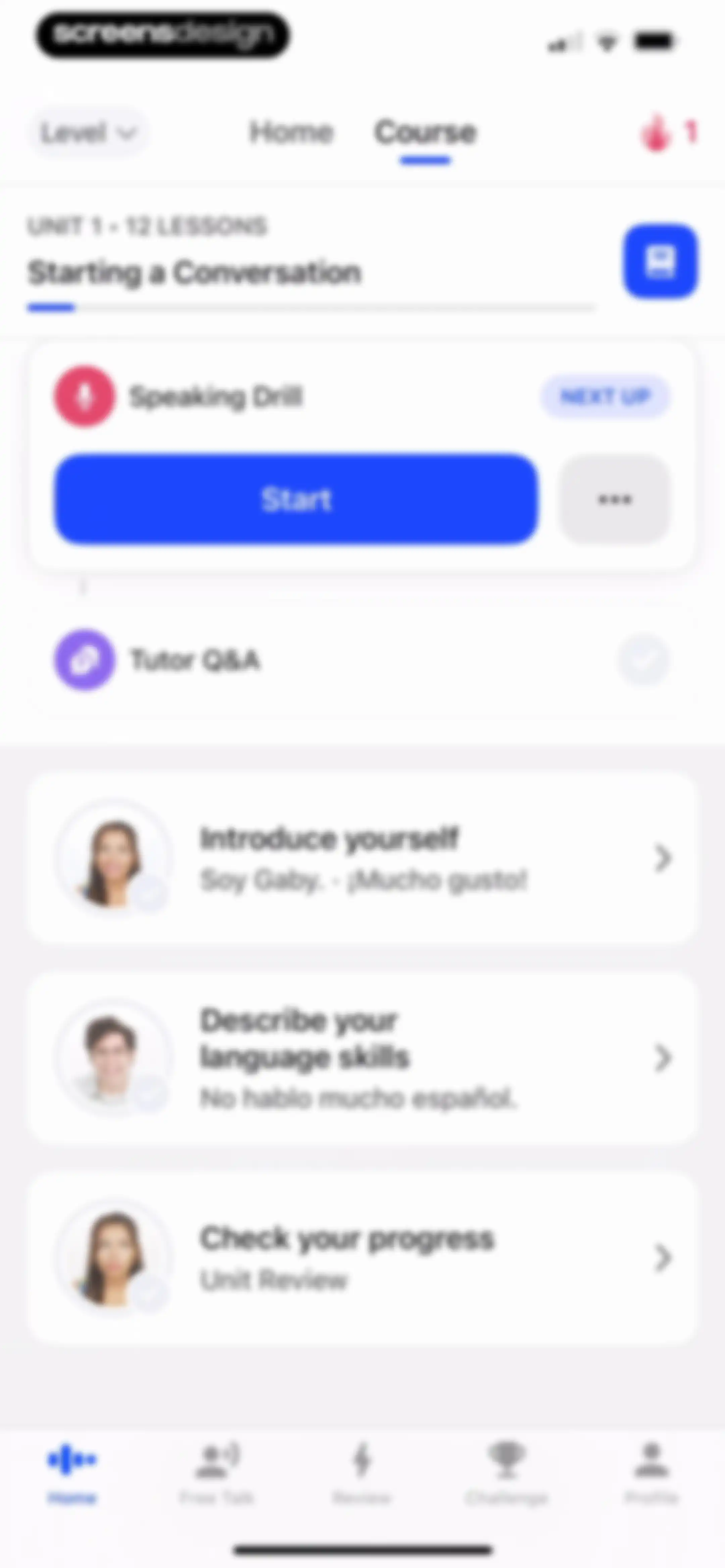 Speak: Language Learning screen 88