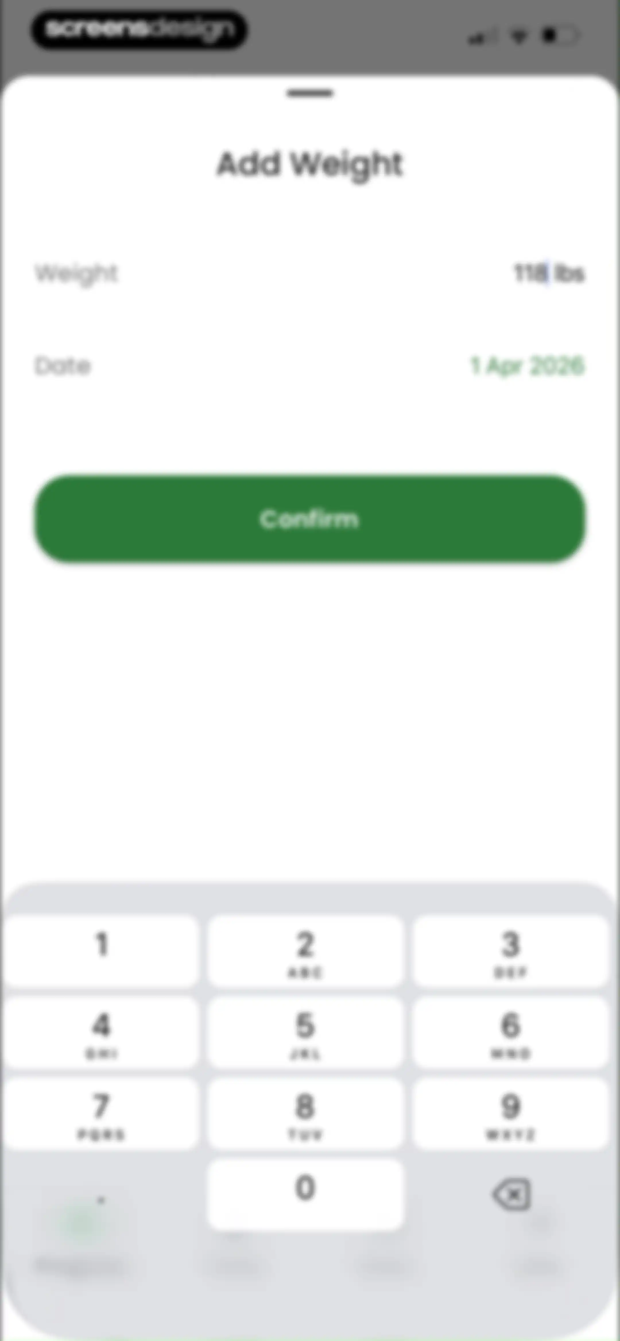 Diabetes food tracker - Gococo screen 105
