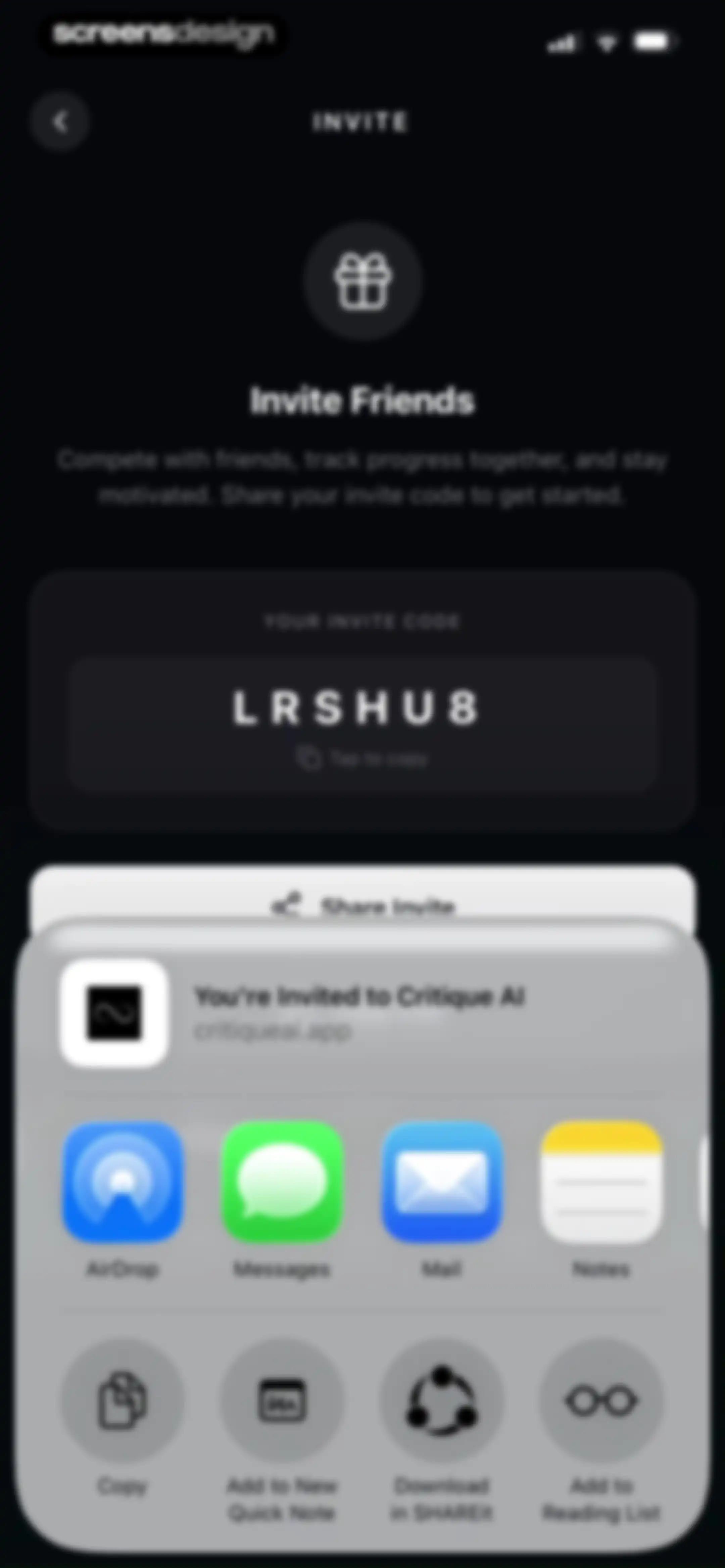 Critique AI: Habit Tracker screen 48