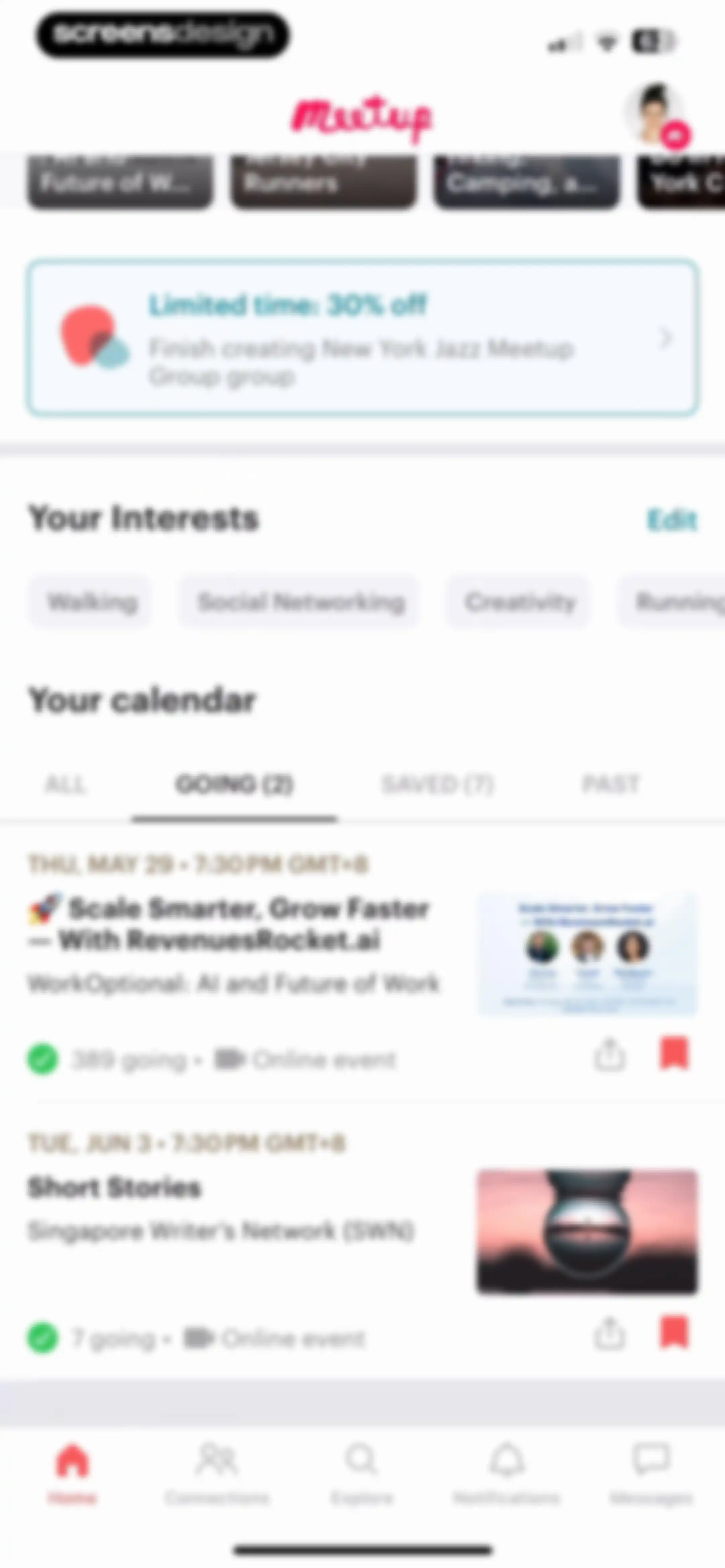 Meetup: Social Events & Groups screen 88