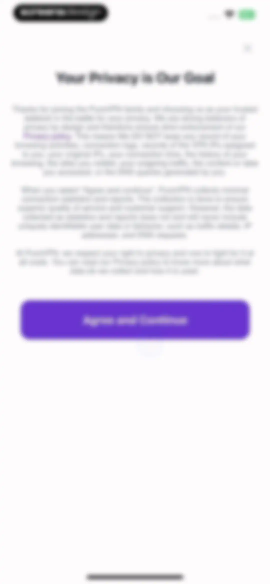 PureVPN: Fast VPN & Secure VPN screen 1