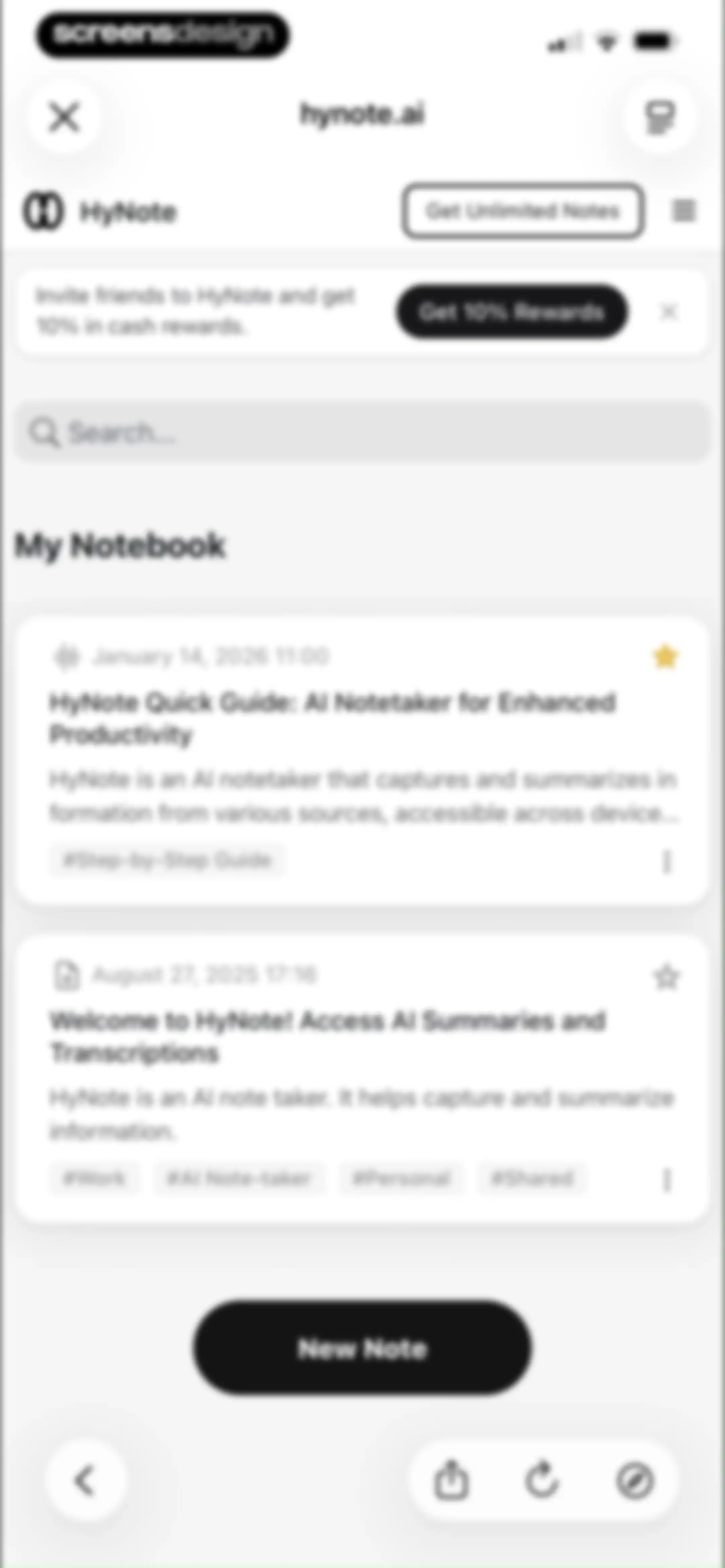 HyNote: AI Note Taker, Summary screen 10
