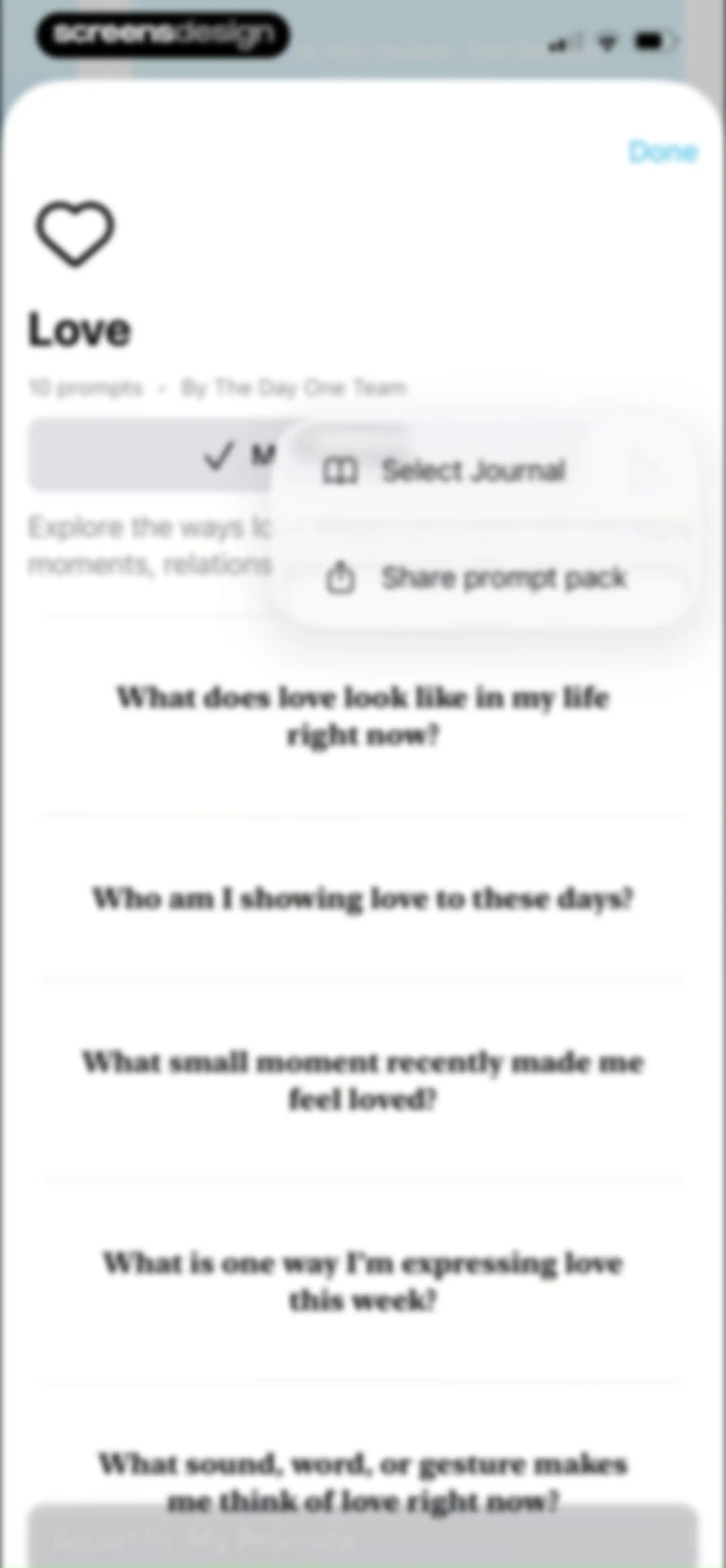 Day One: Daily Journal & Diary screen 104
