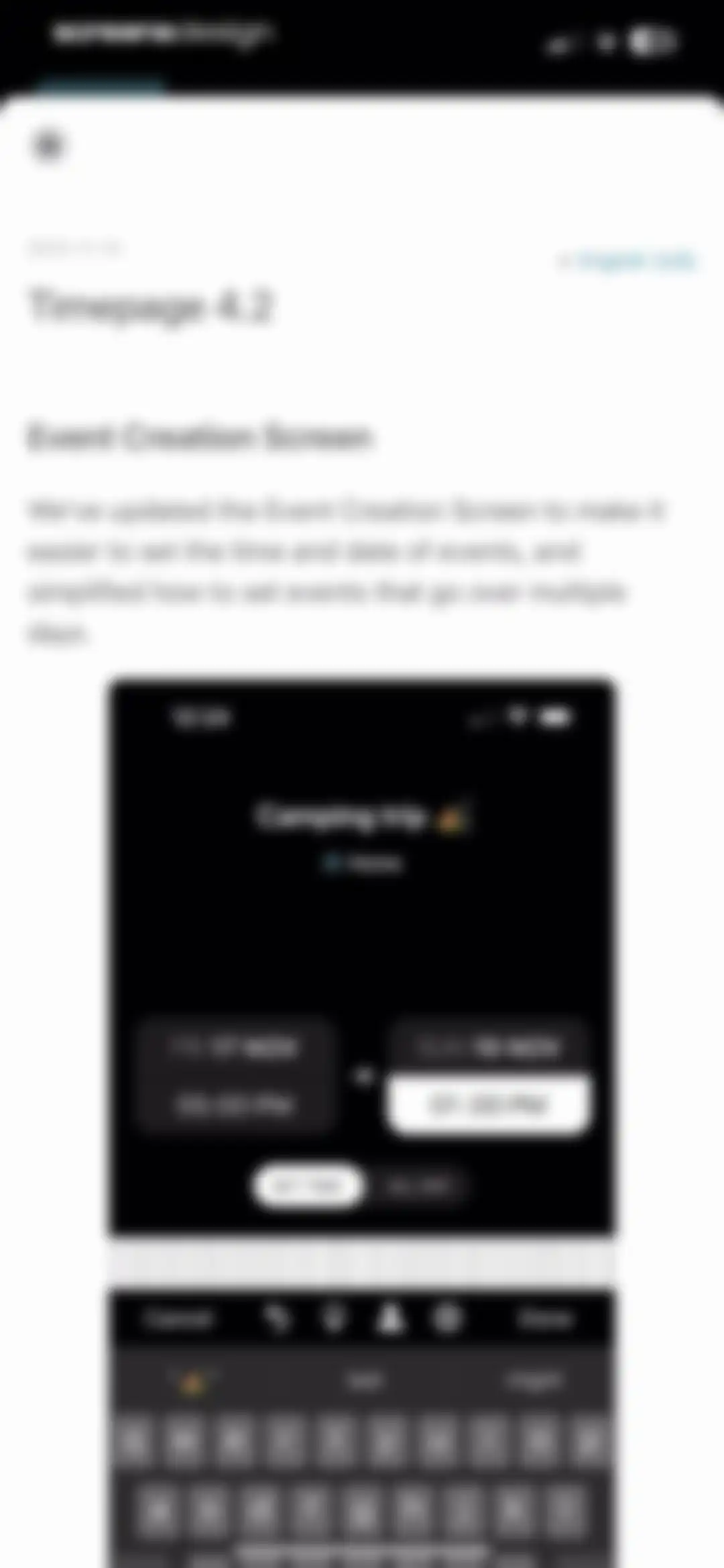 Timepage: Calendar Planner screen 99