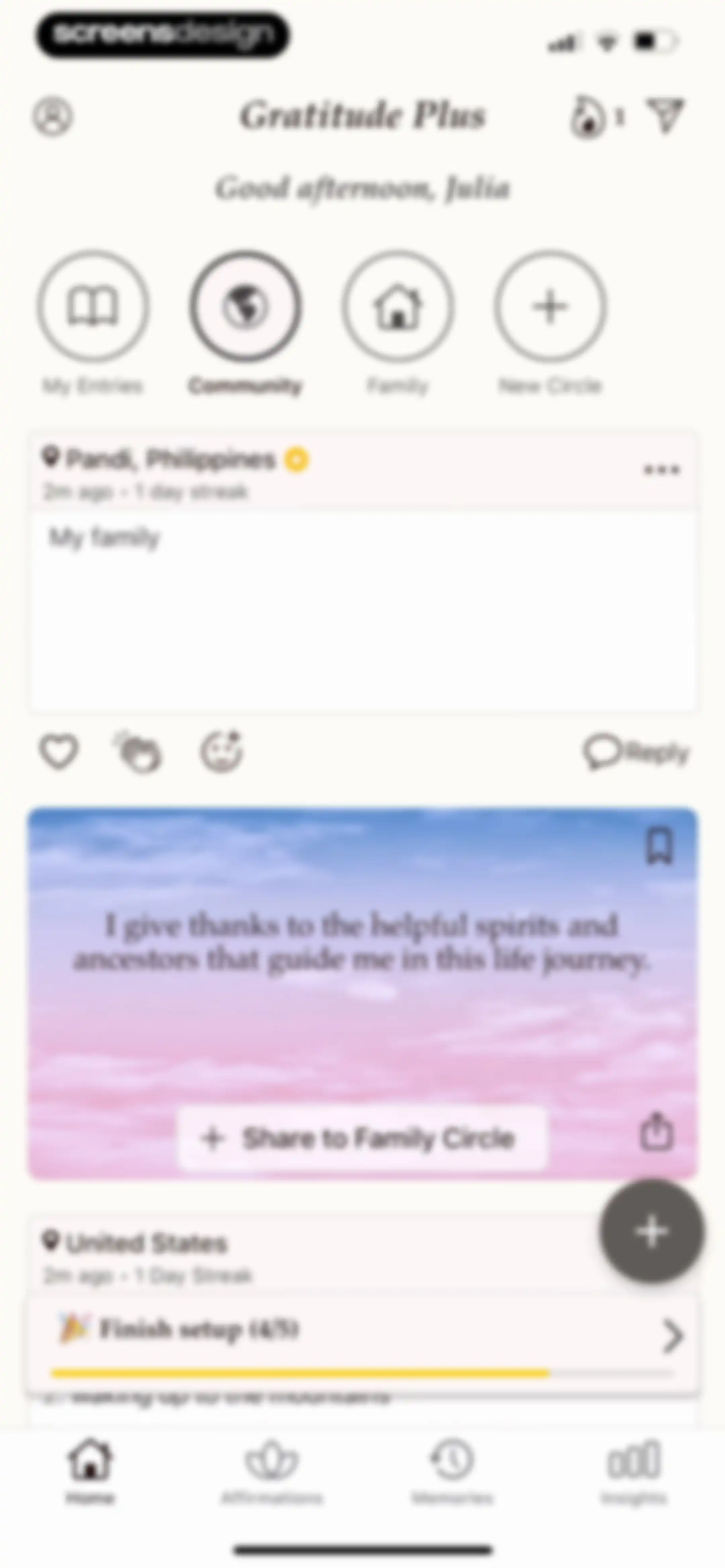 Gratitude Plus – Journal screen 106