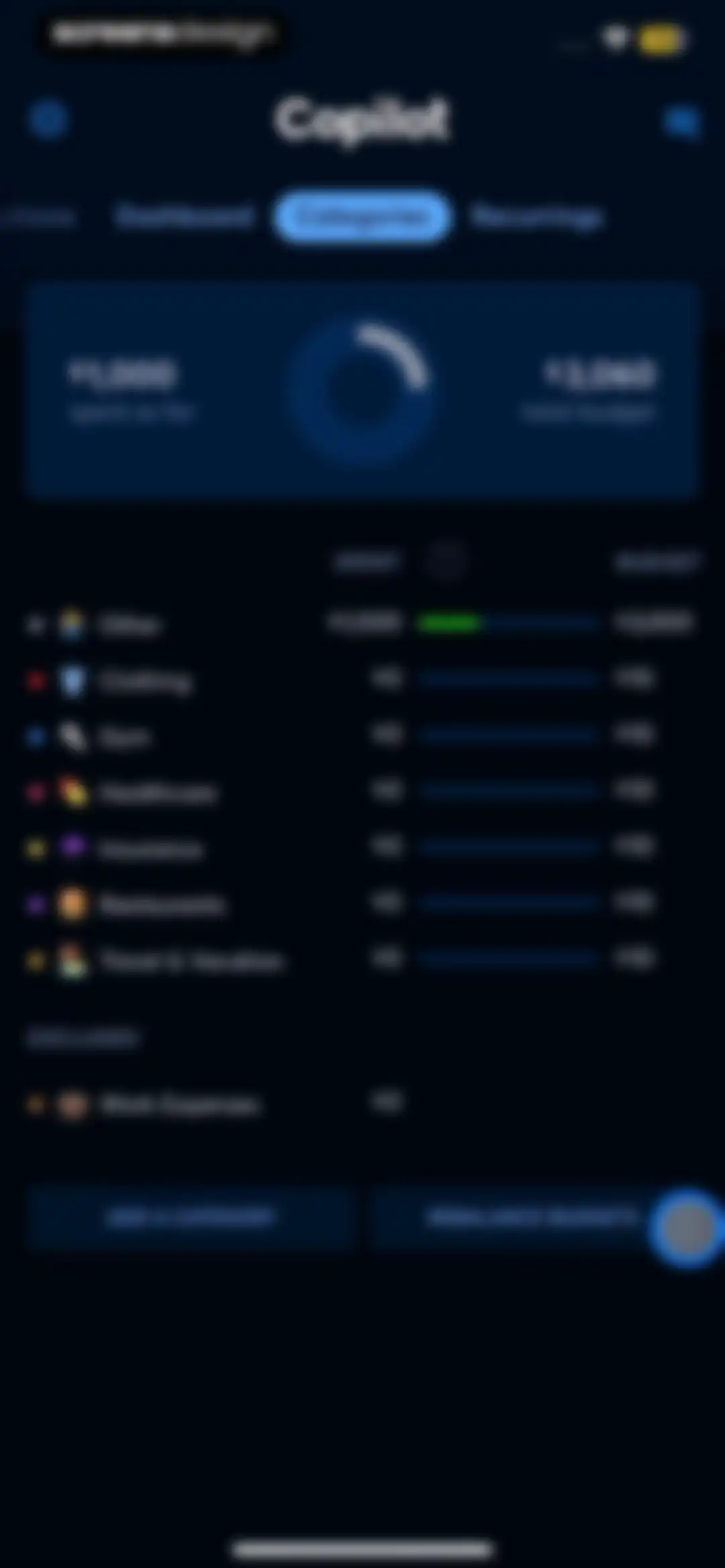 Copilot: Track & Budget Money screen 60