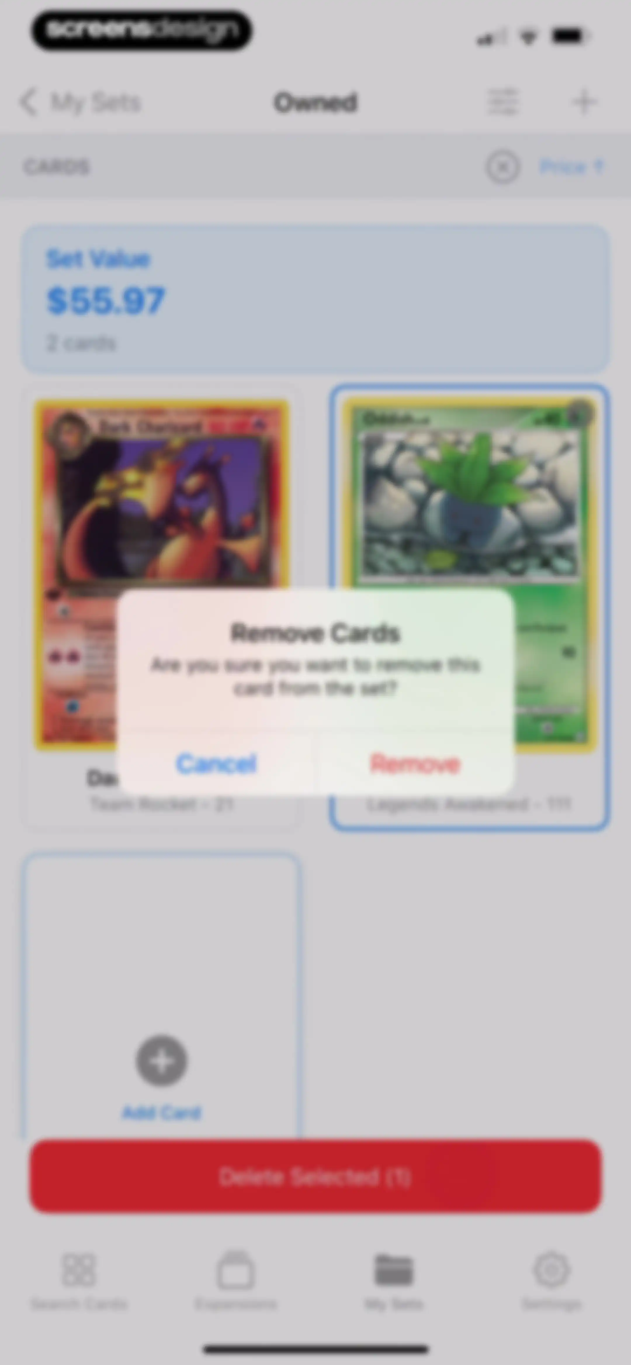 TCG Scanner Card - Pokechart screen 55