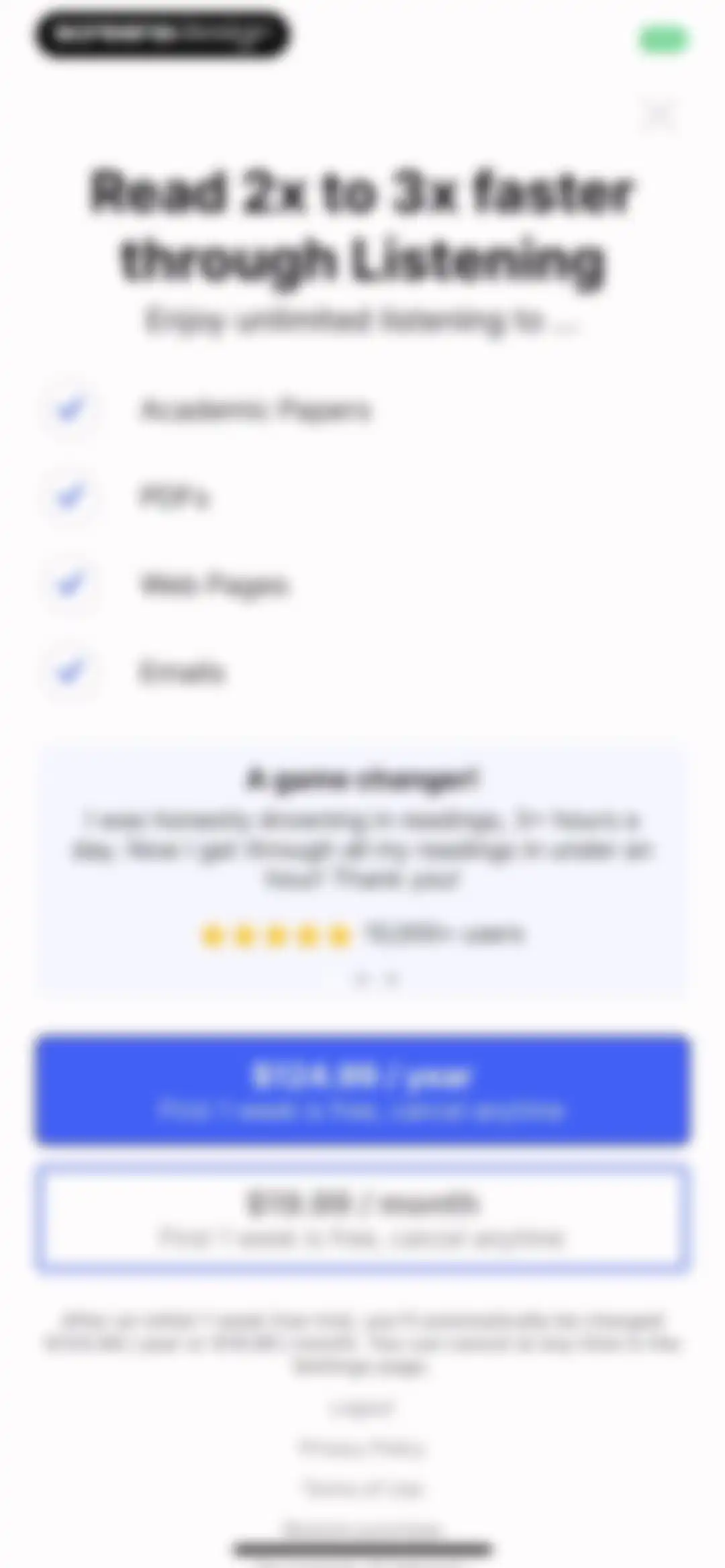 Listening: Text to Speech screen 12