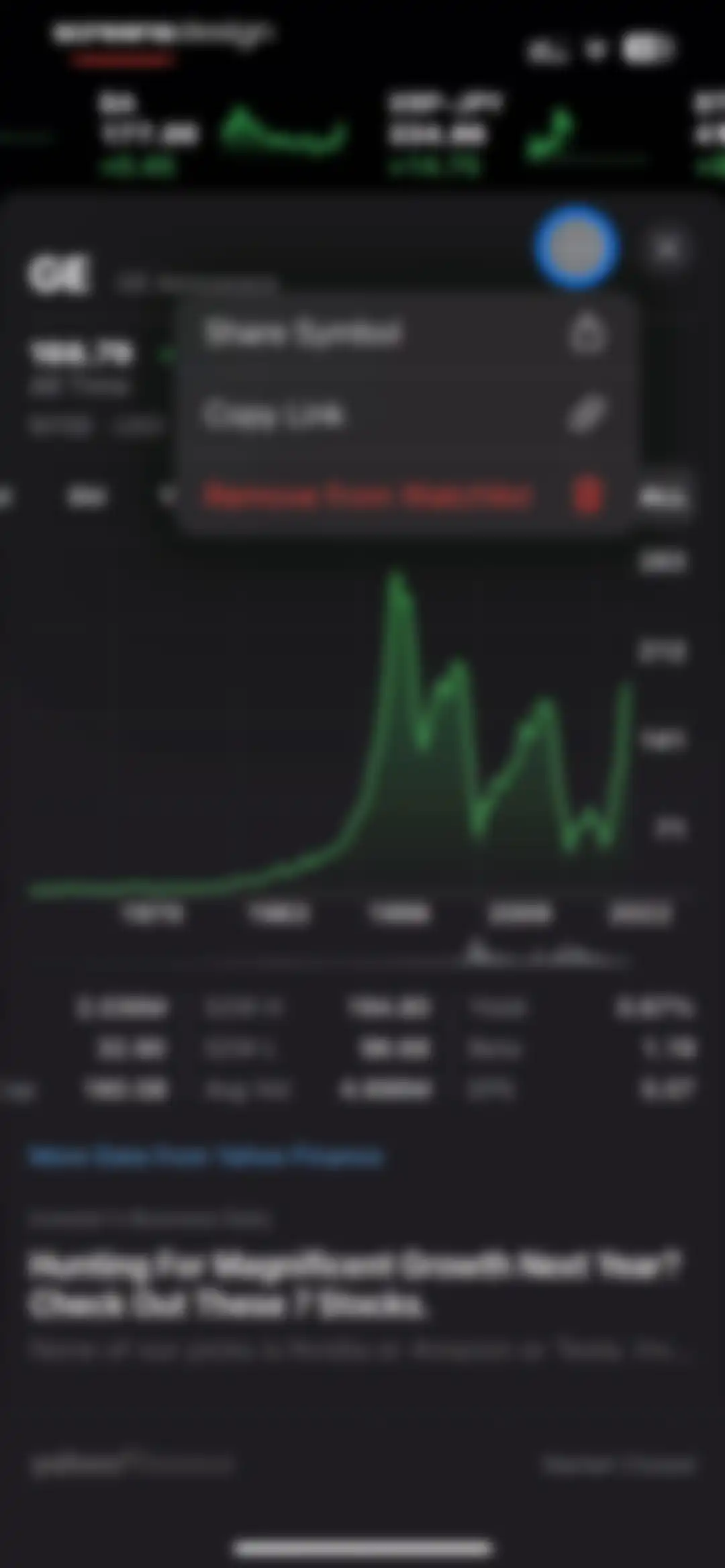 Stocks screen 7