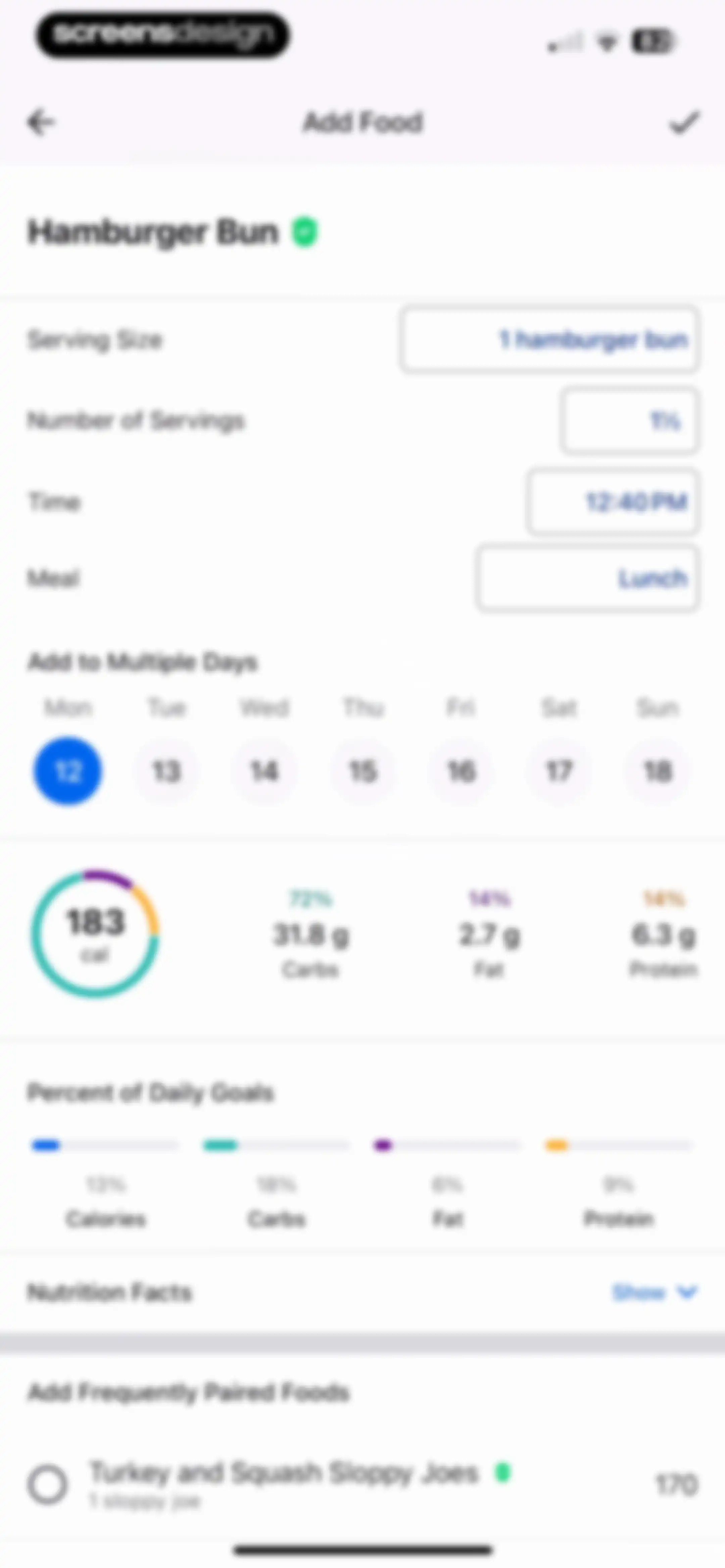 MyFitnessPal: Calorie Counter screen 122
