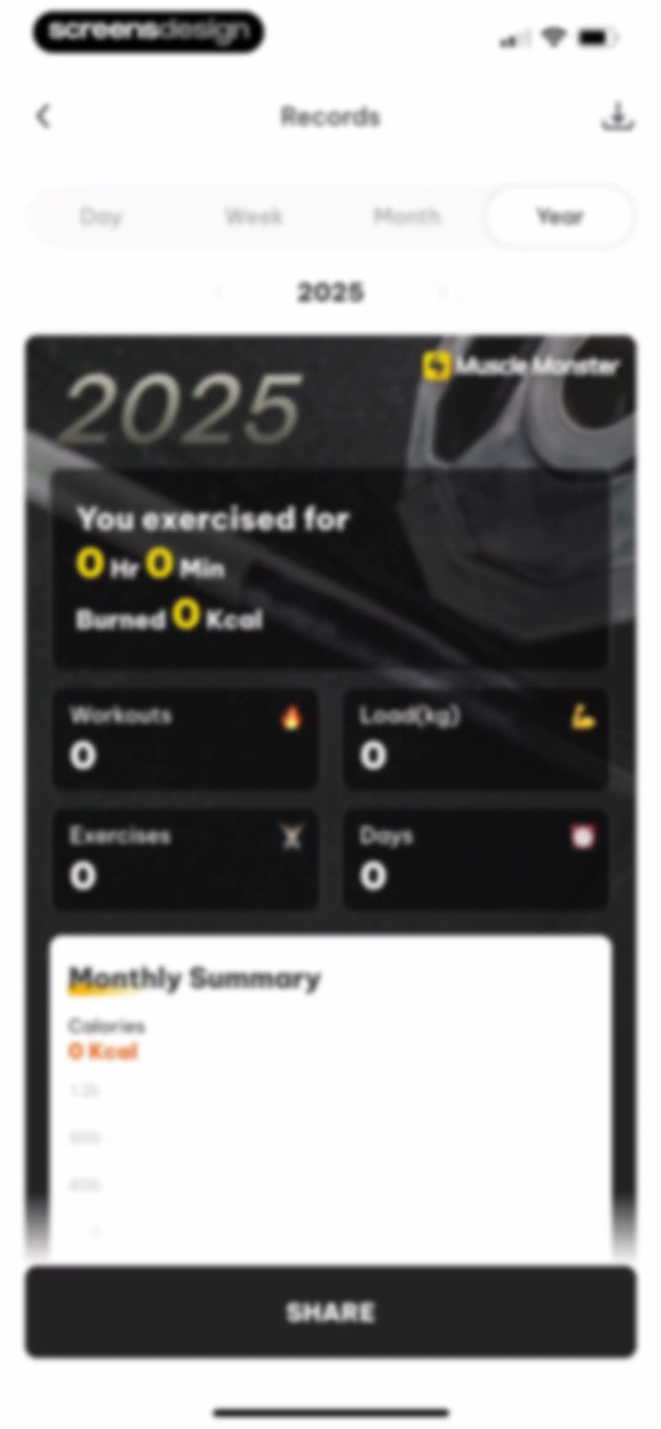 Muscle Monster Workout Planner screen 108