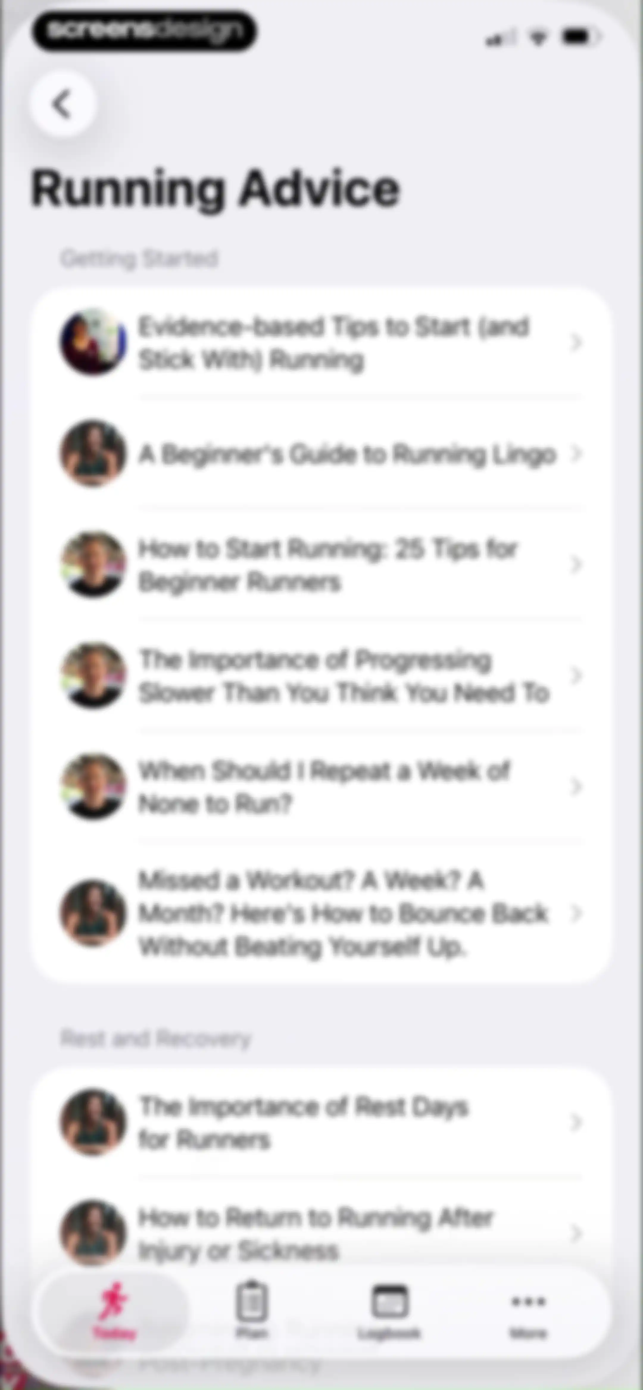 None to Run: Beginner, 5K, 10K screen 77