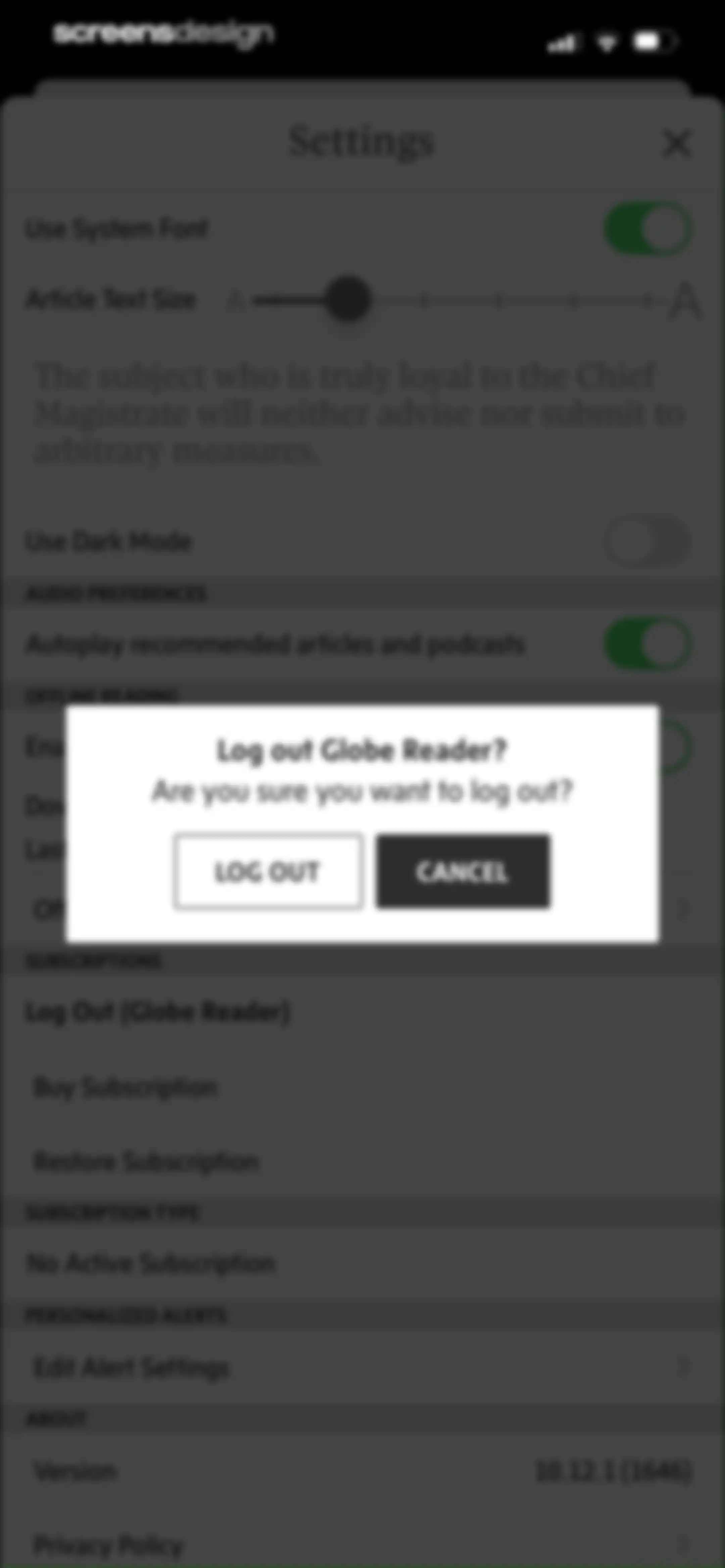 The Globe and Mail screen 116