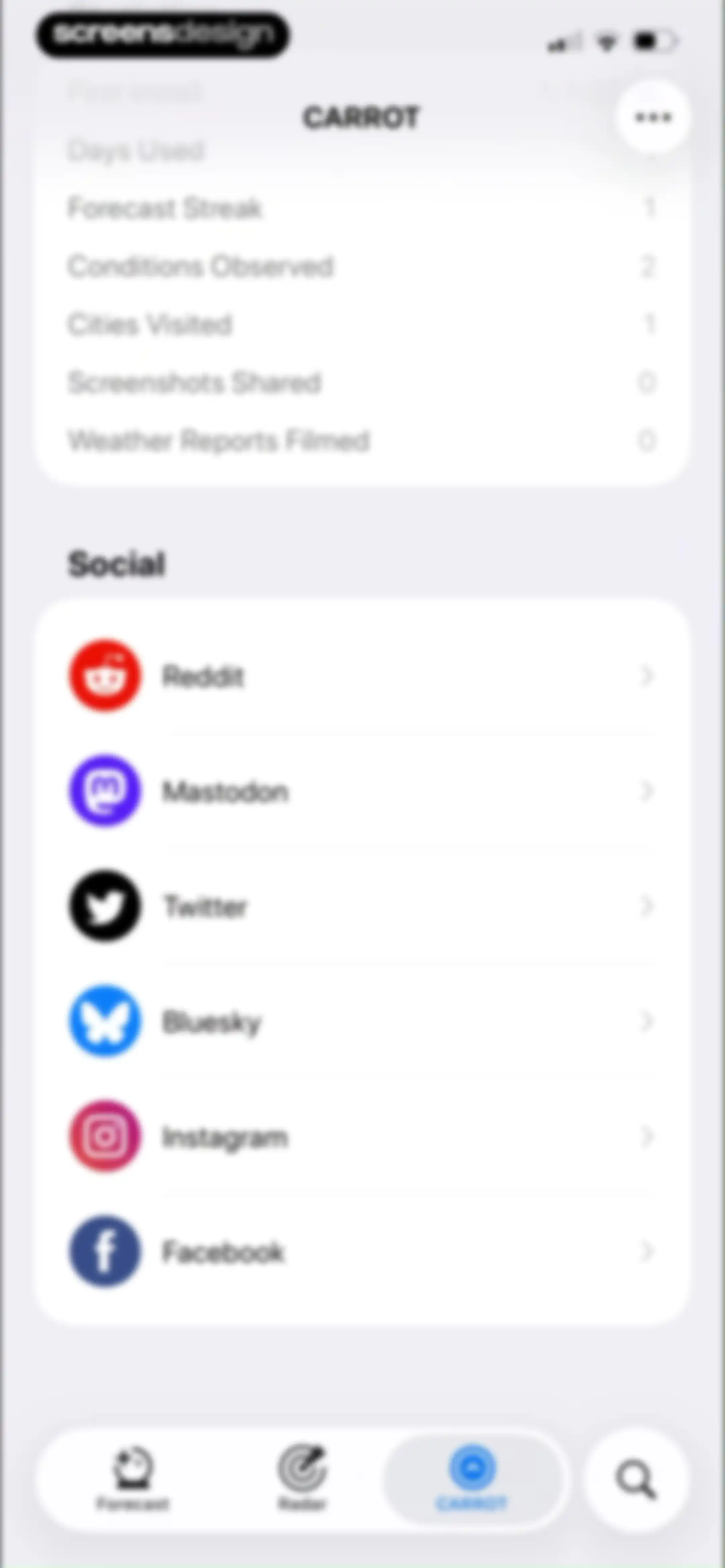 CARROT Weather: Alerts & Radar screen 142