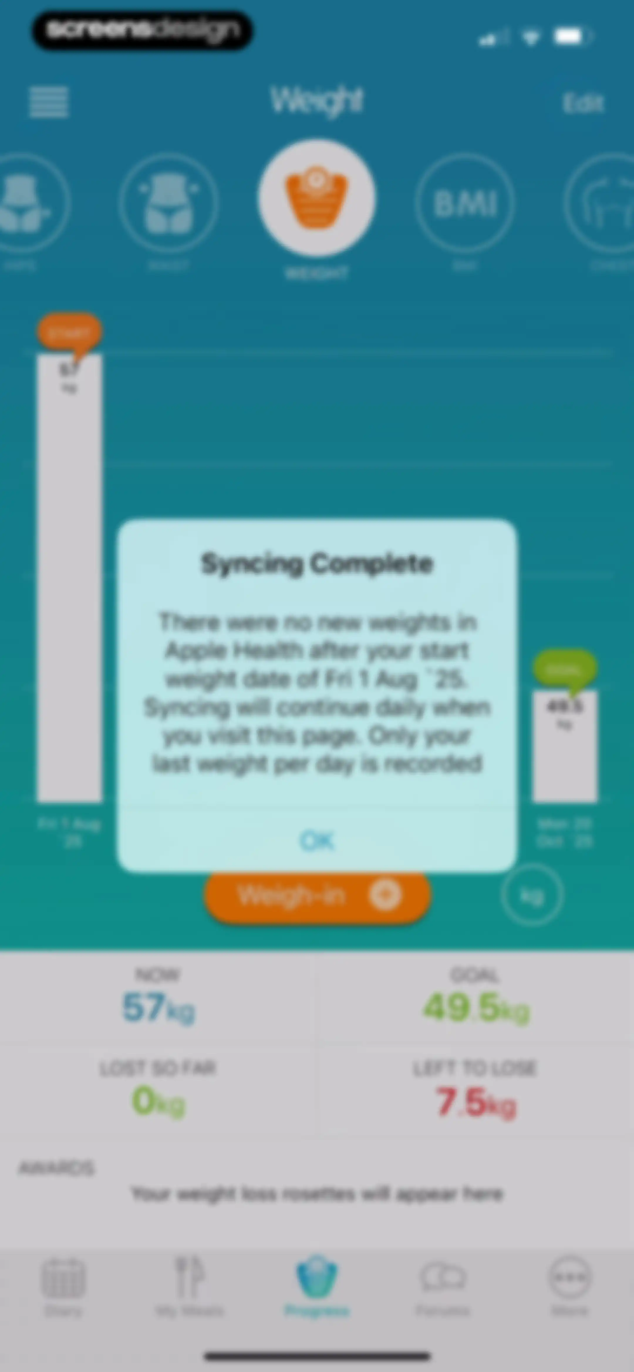Calorie Counter + screen 116