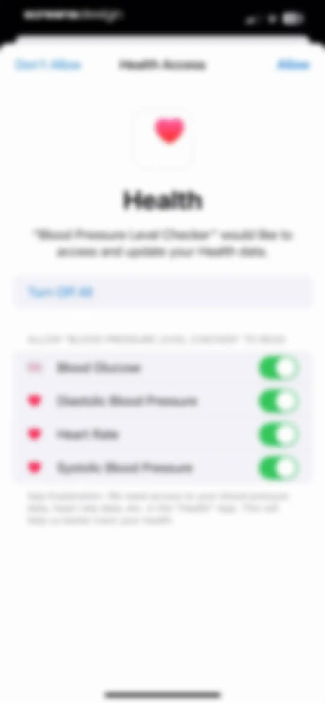 Blood Pressure Level Checker screen 47