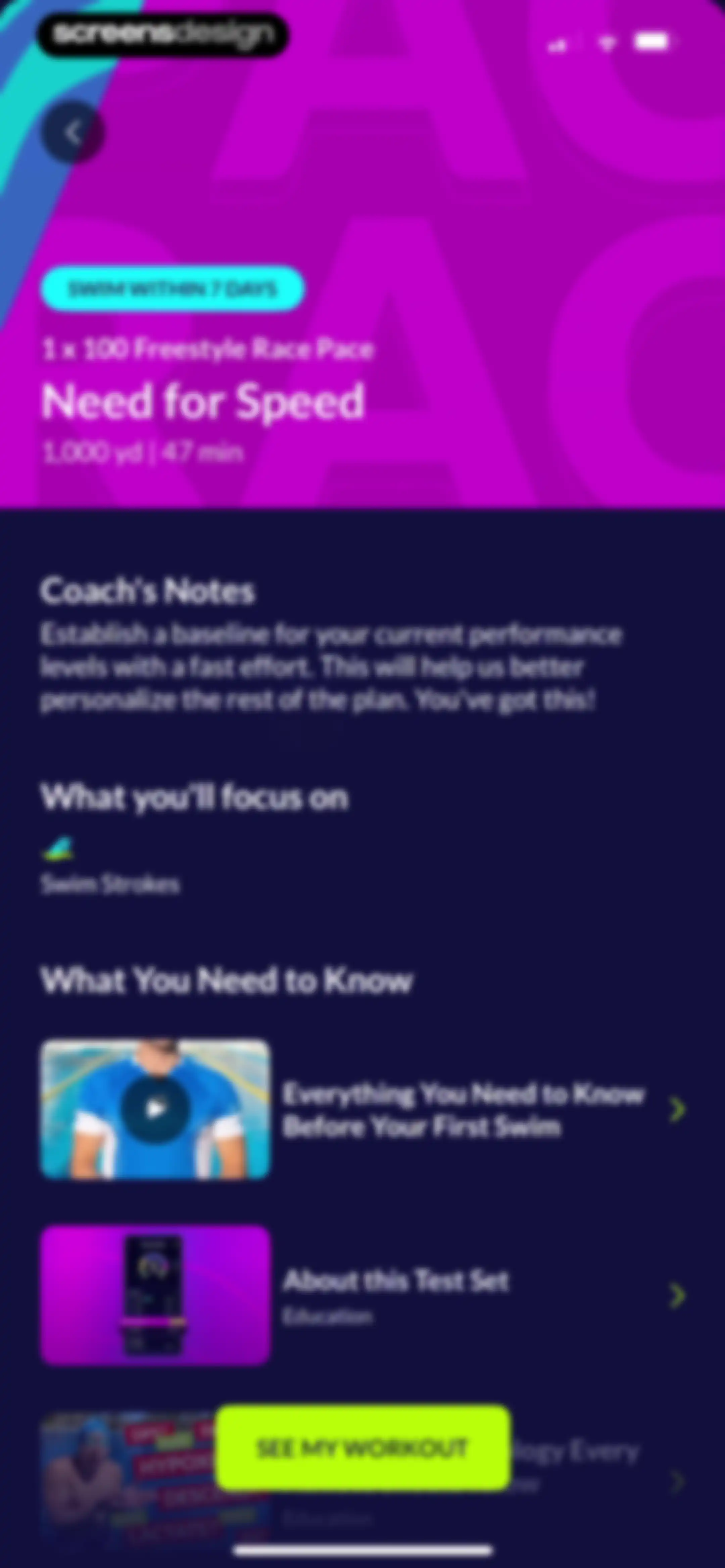 MySwimPro: #1 Swim Workout App screen 48