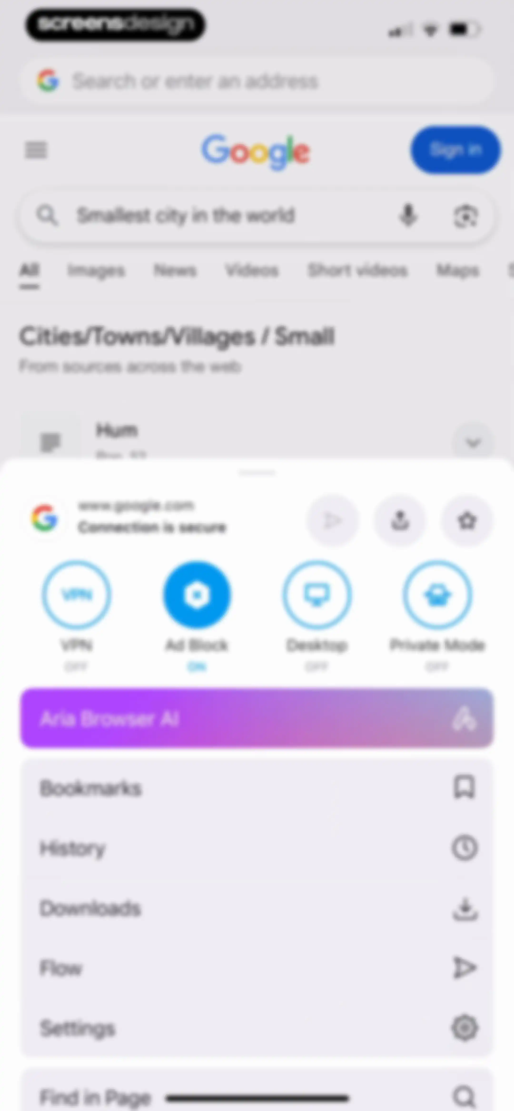 Opera: AI browser with VPN screen 20