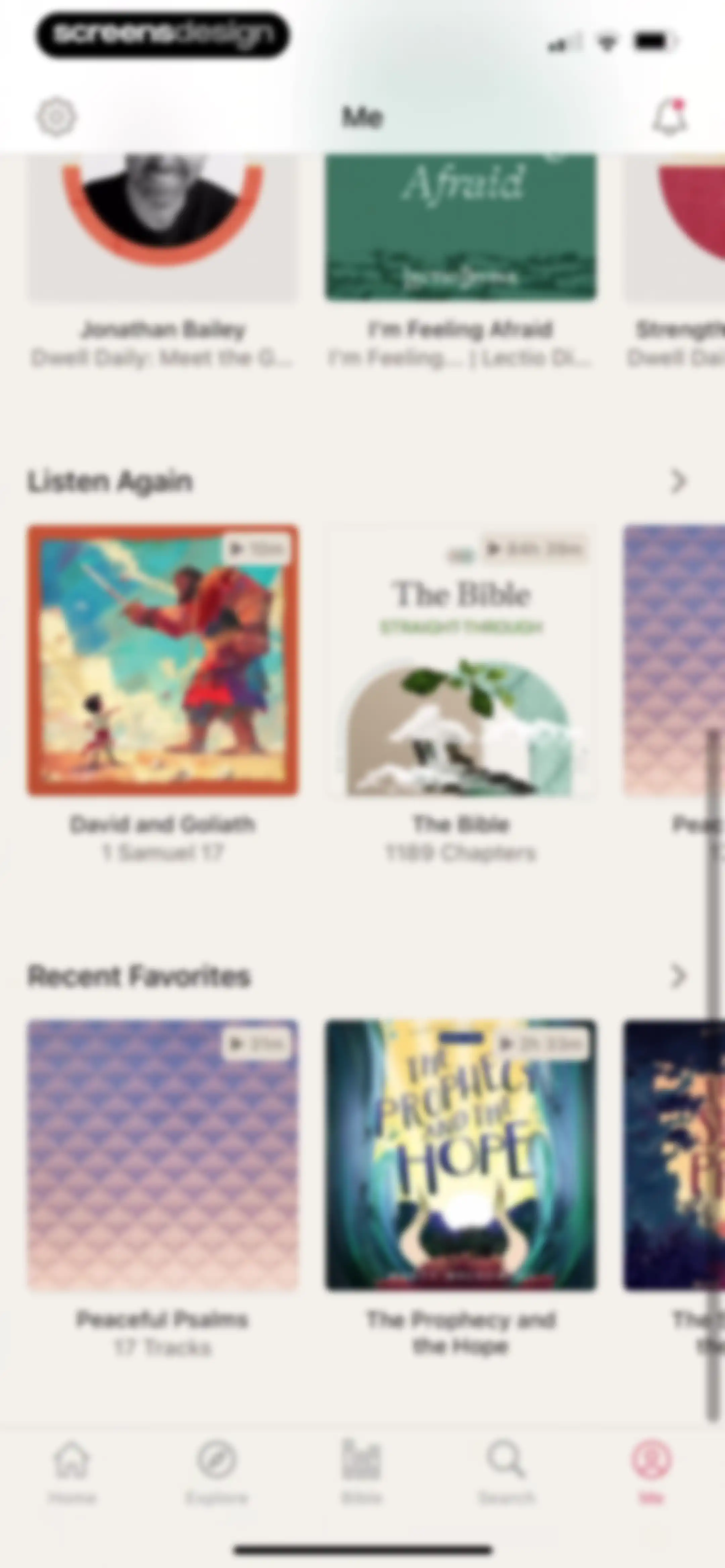 Dwell: Audio Bible screen 109