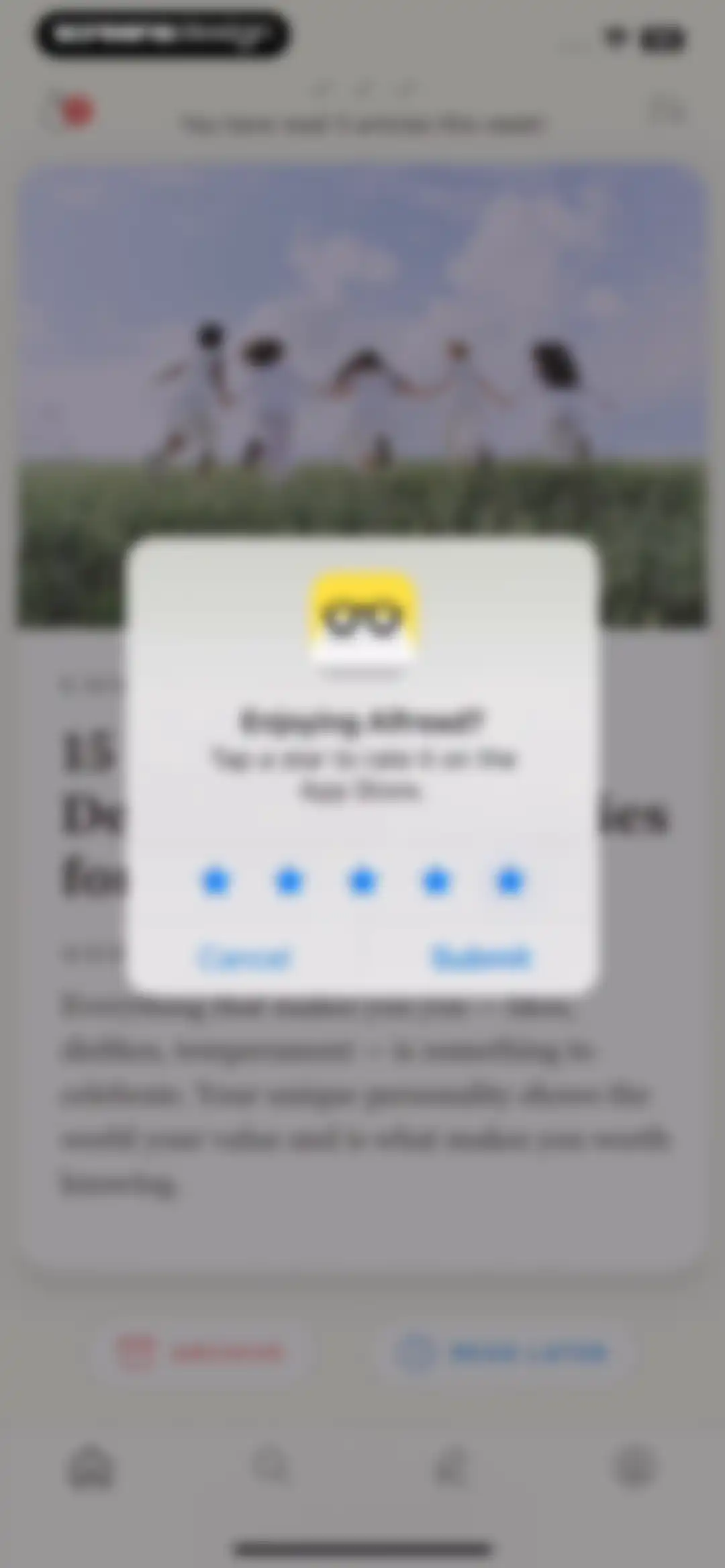 Alfread: grow reading habit screen 41