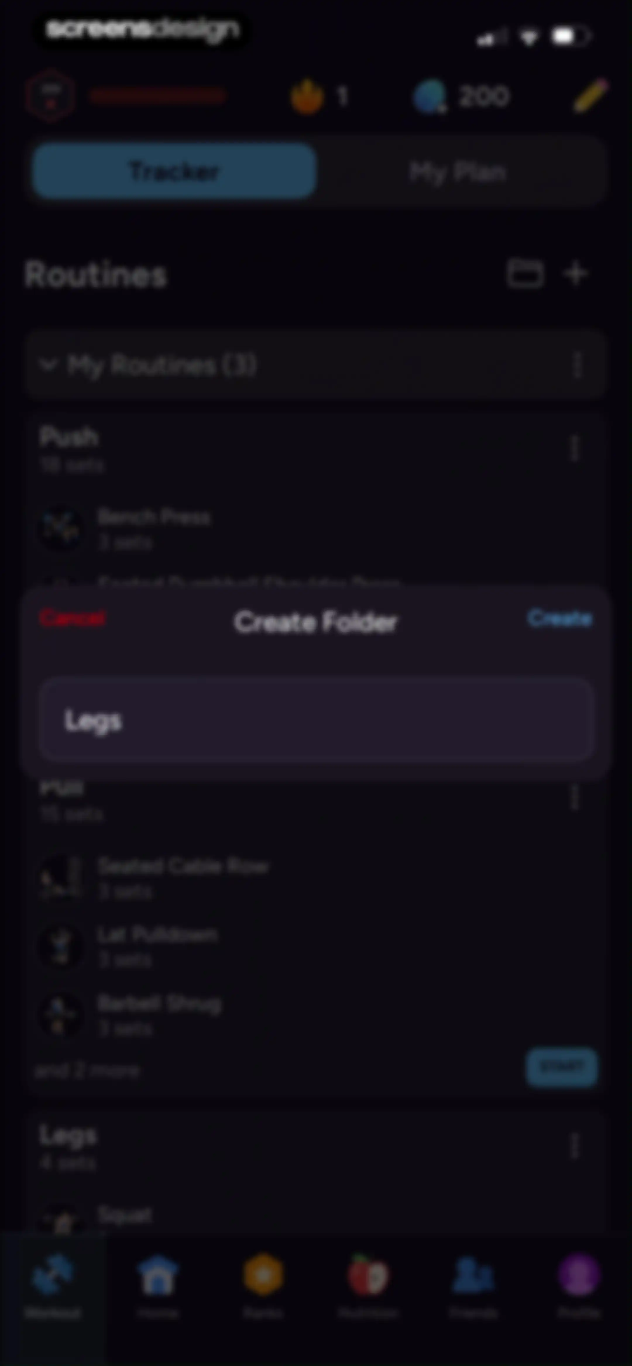Liftoff - Ranked Gym Workouts screen 163