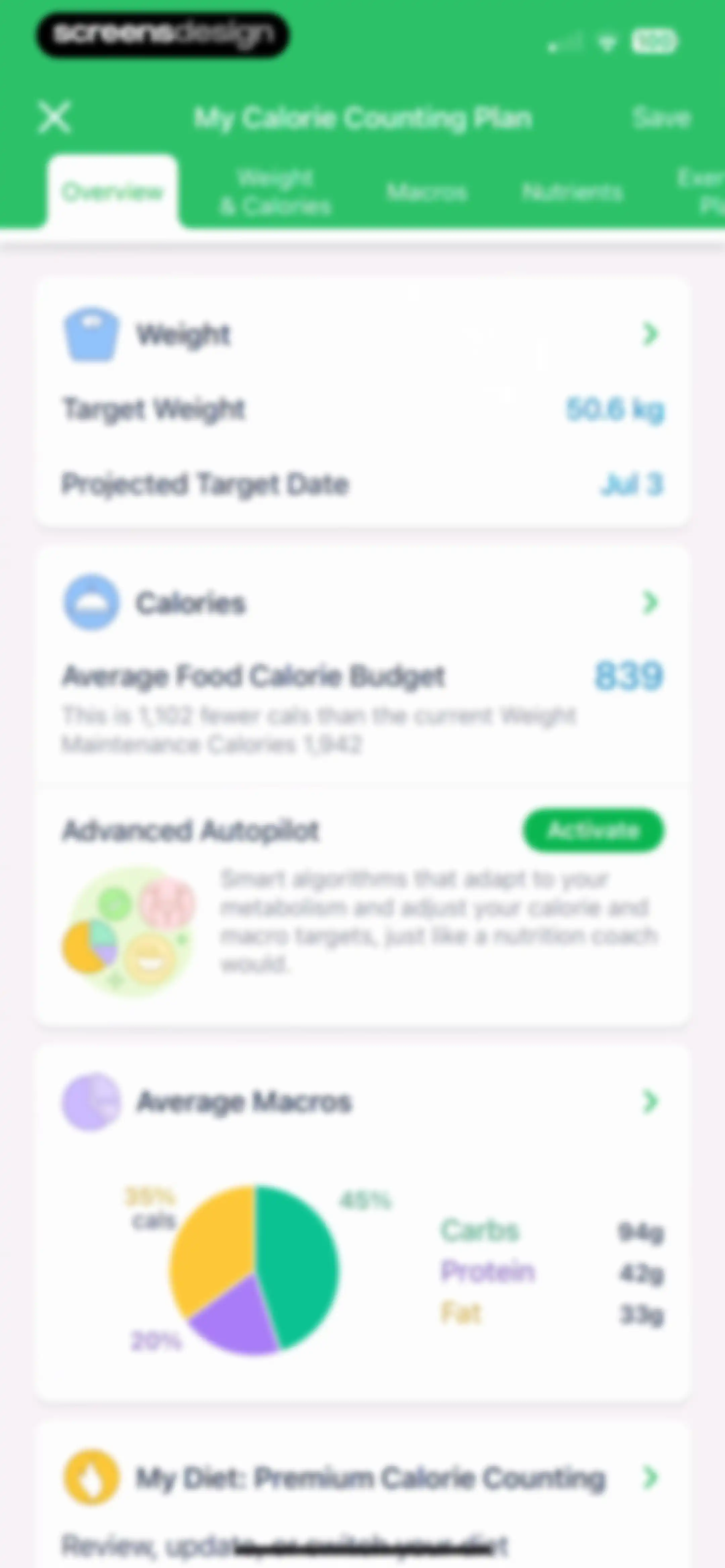 Calorie Counter - MyNetDiary screen 262