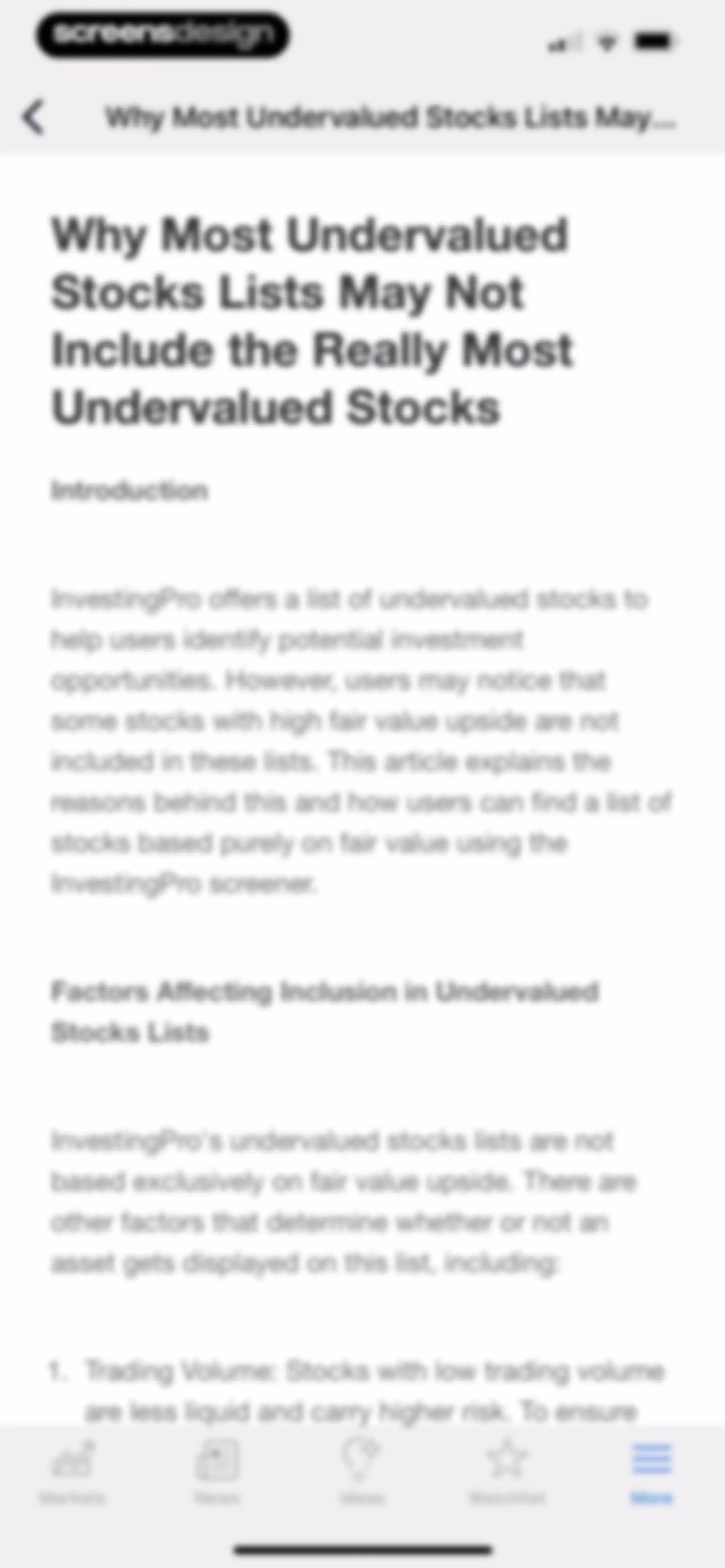 Investing.com: Stock Market screen 154