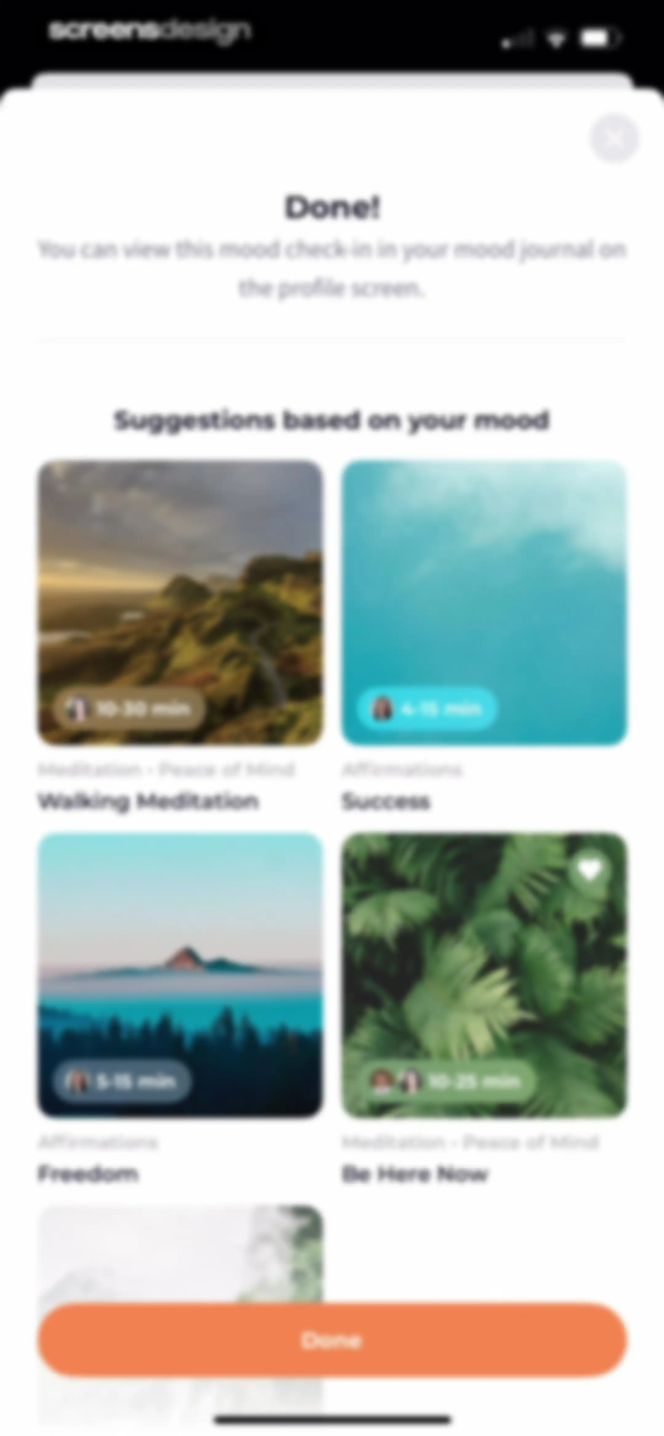 Meditation Moments - Guided screen 64