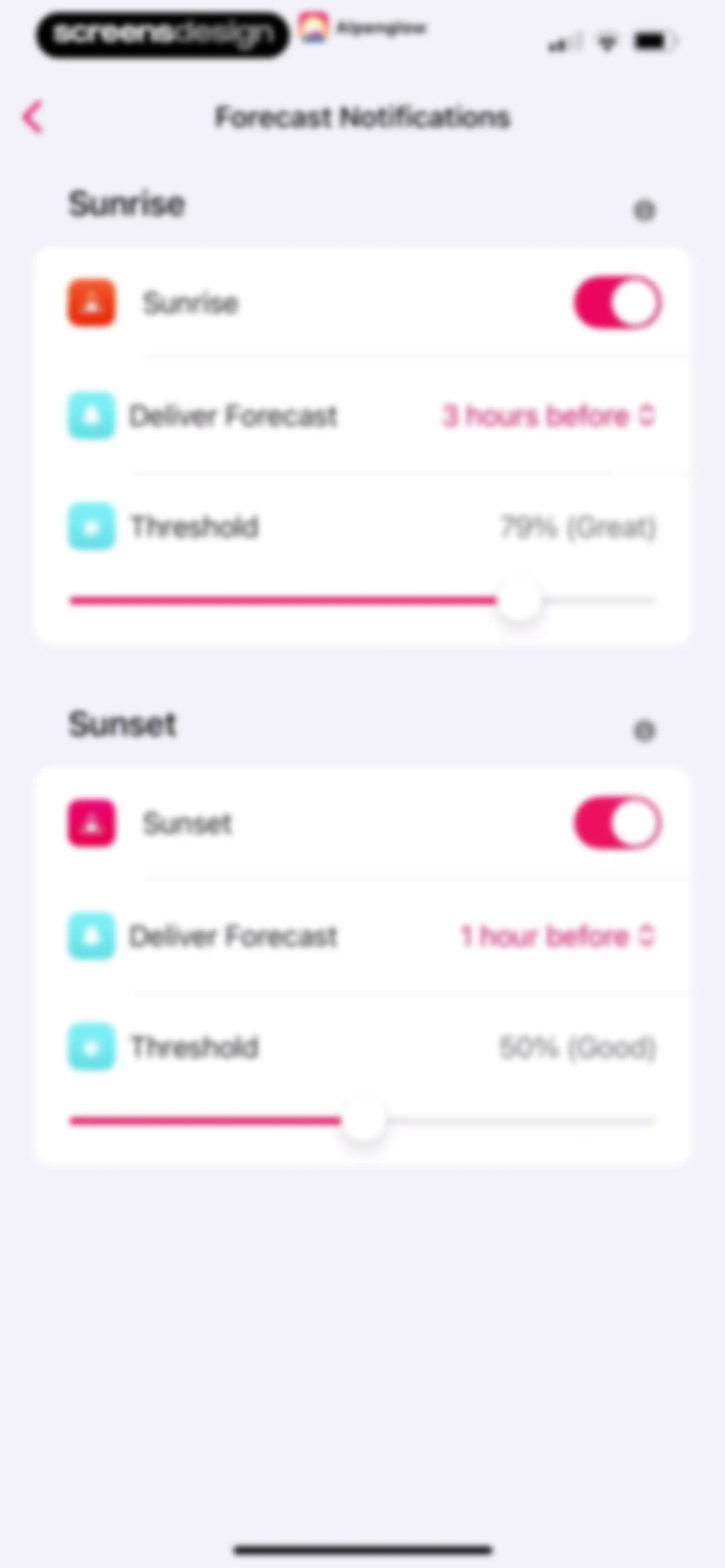 Sunset Predictions: Alpenglow screen 51
