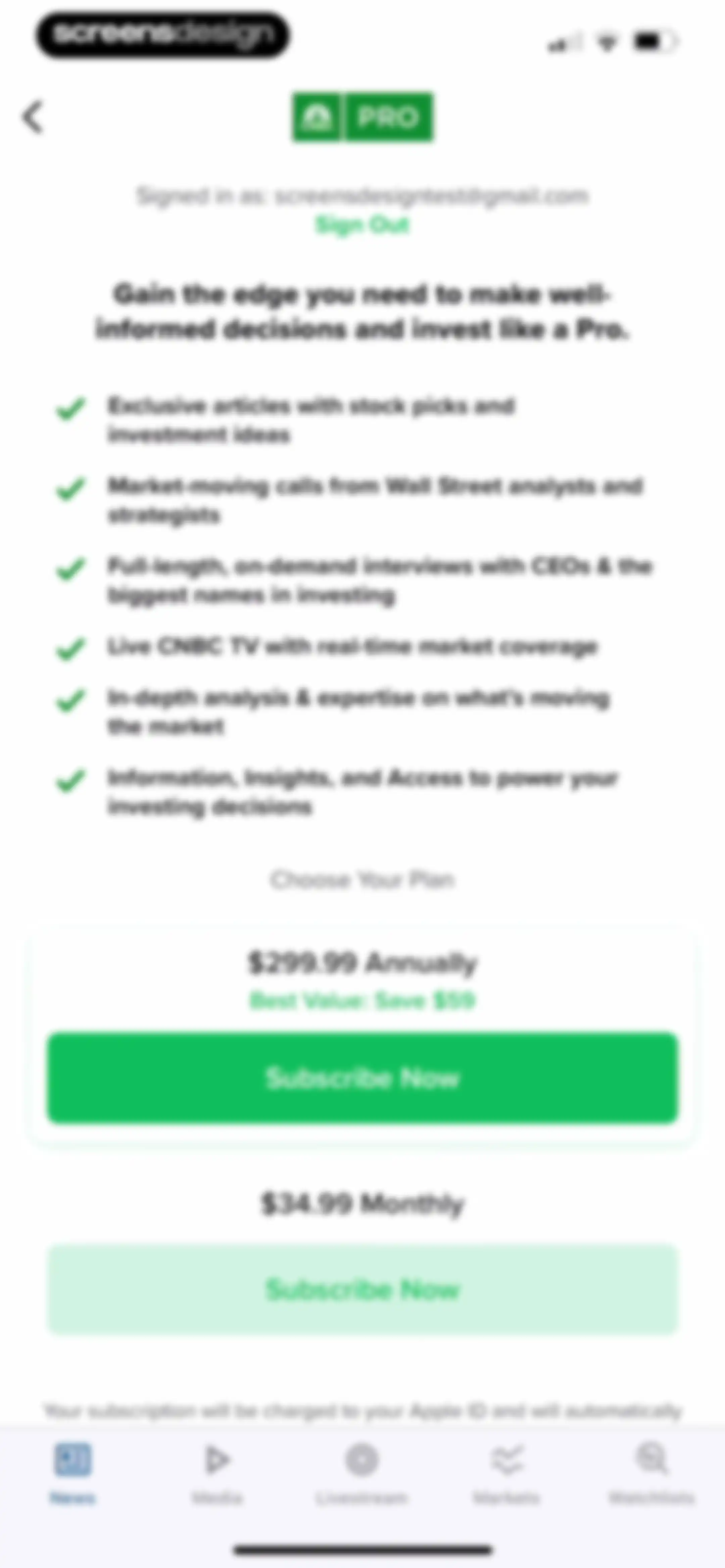 CNBC: Stock Market & Business screen 28