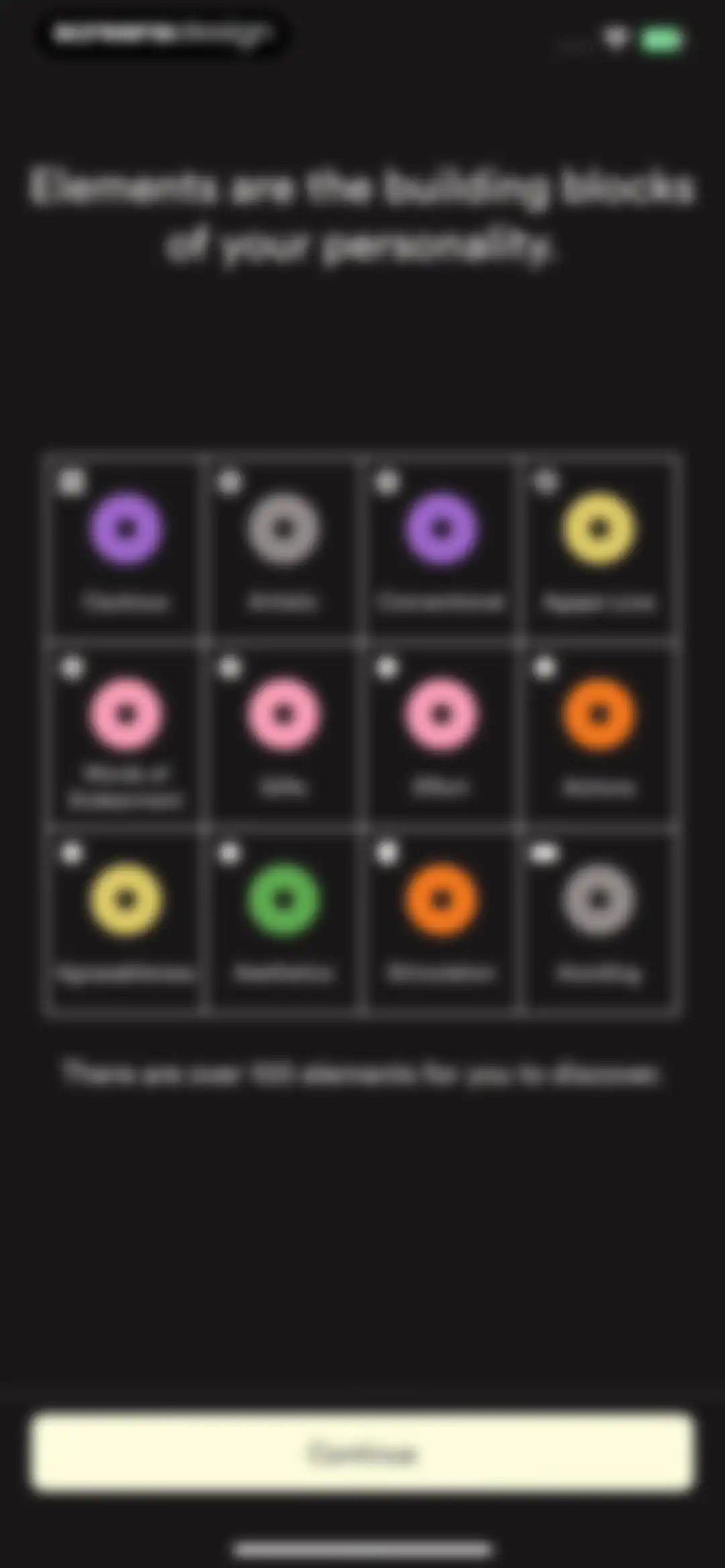 Dimensional: Personality Test screen 35
