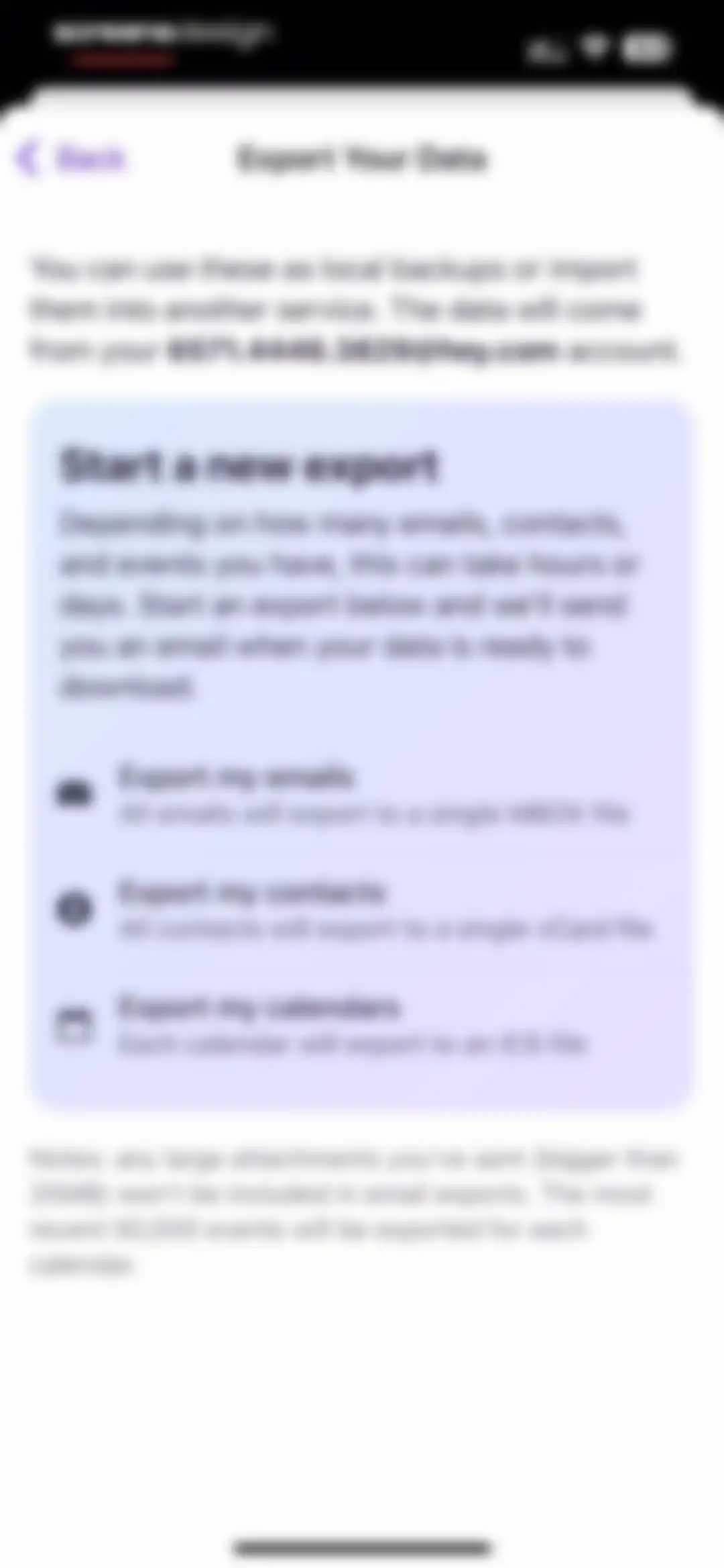 HEY Email screen 148