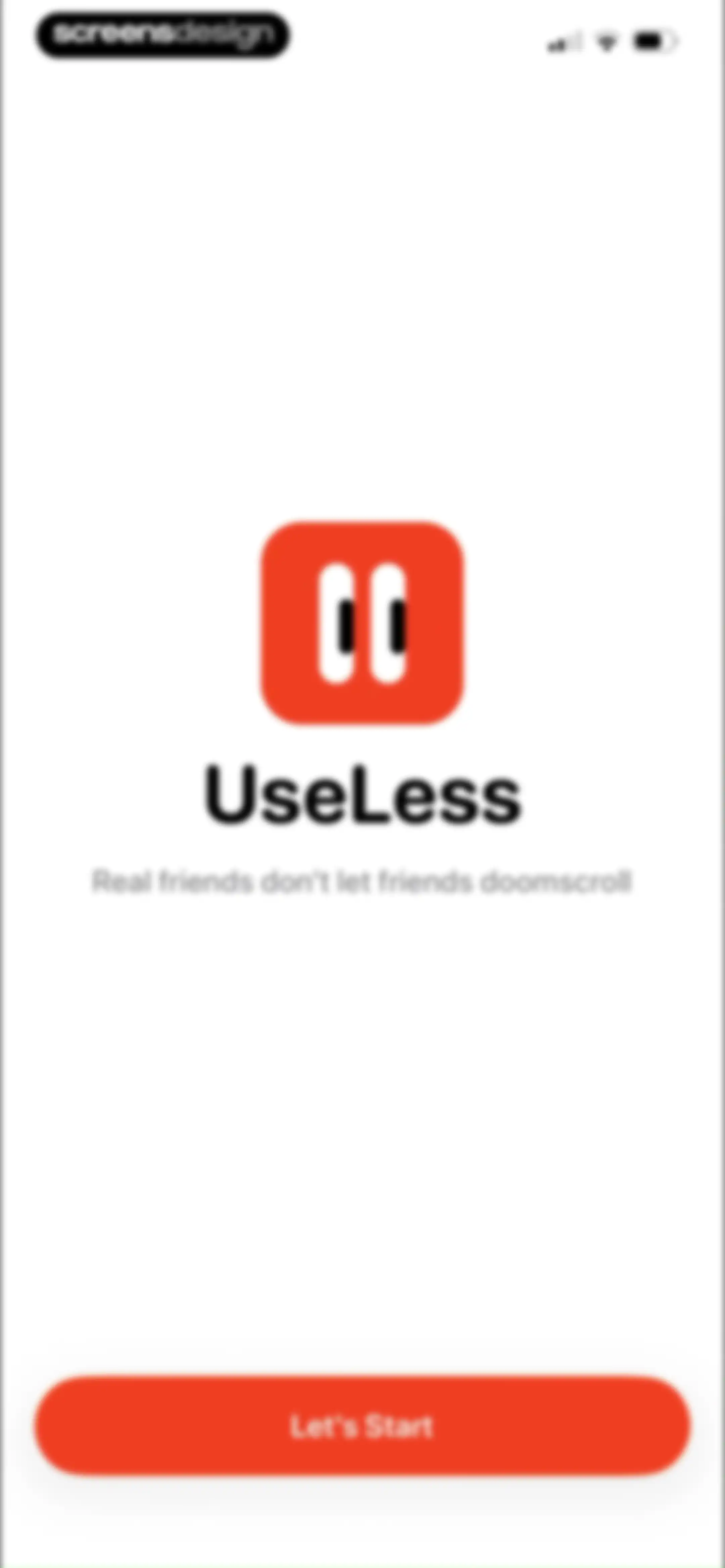 Useless - Screen Time Control screen 1
