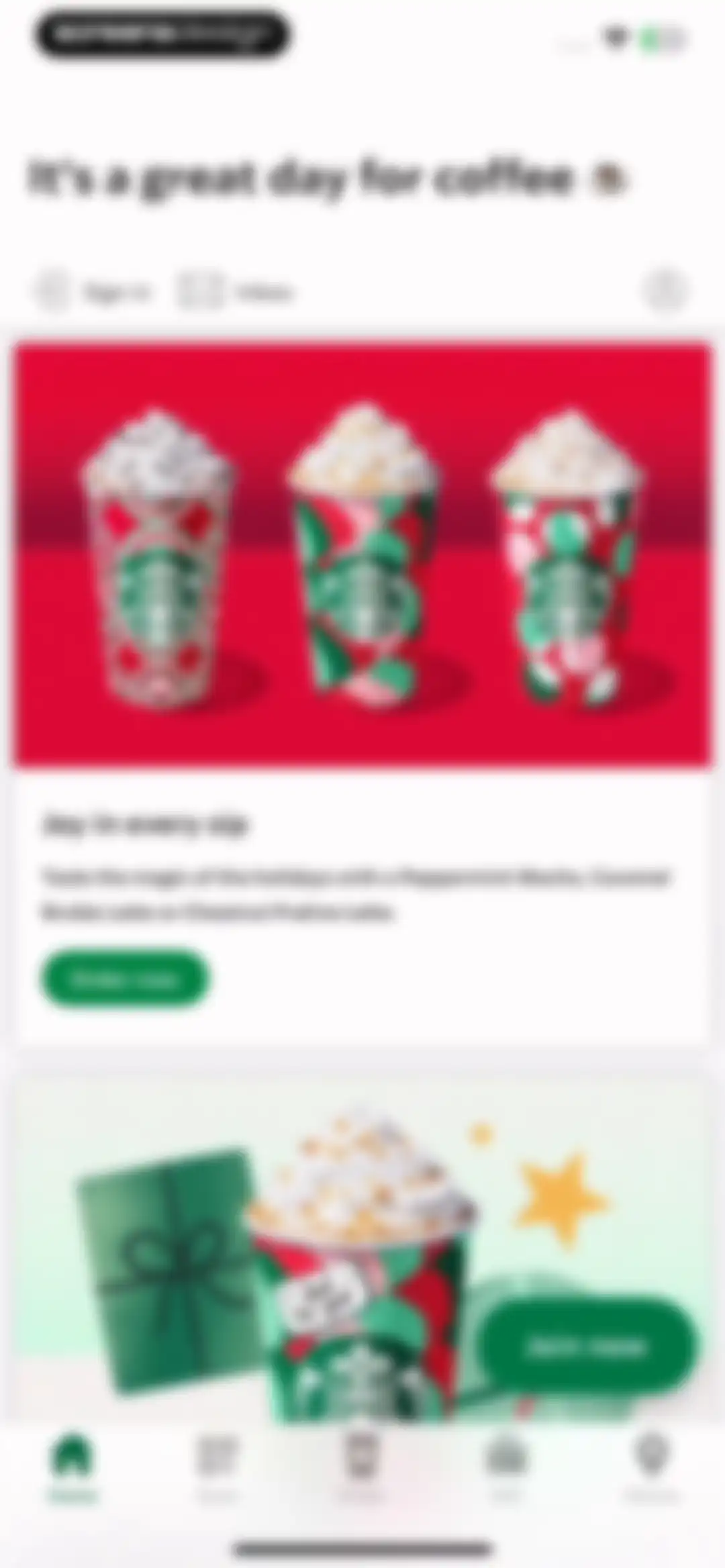 Starbucks screen 3
