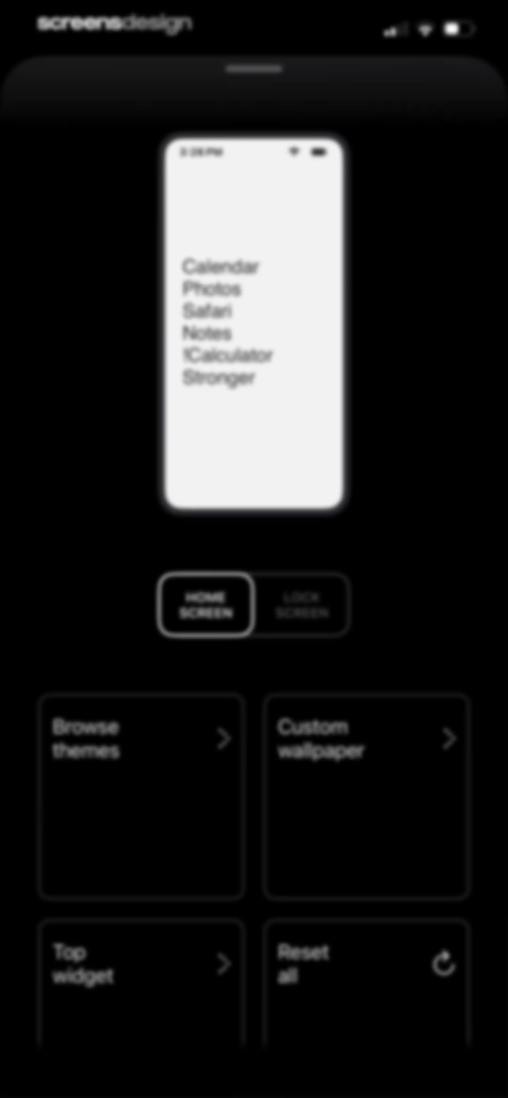 Blank Spaces Launcher screen 44