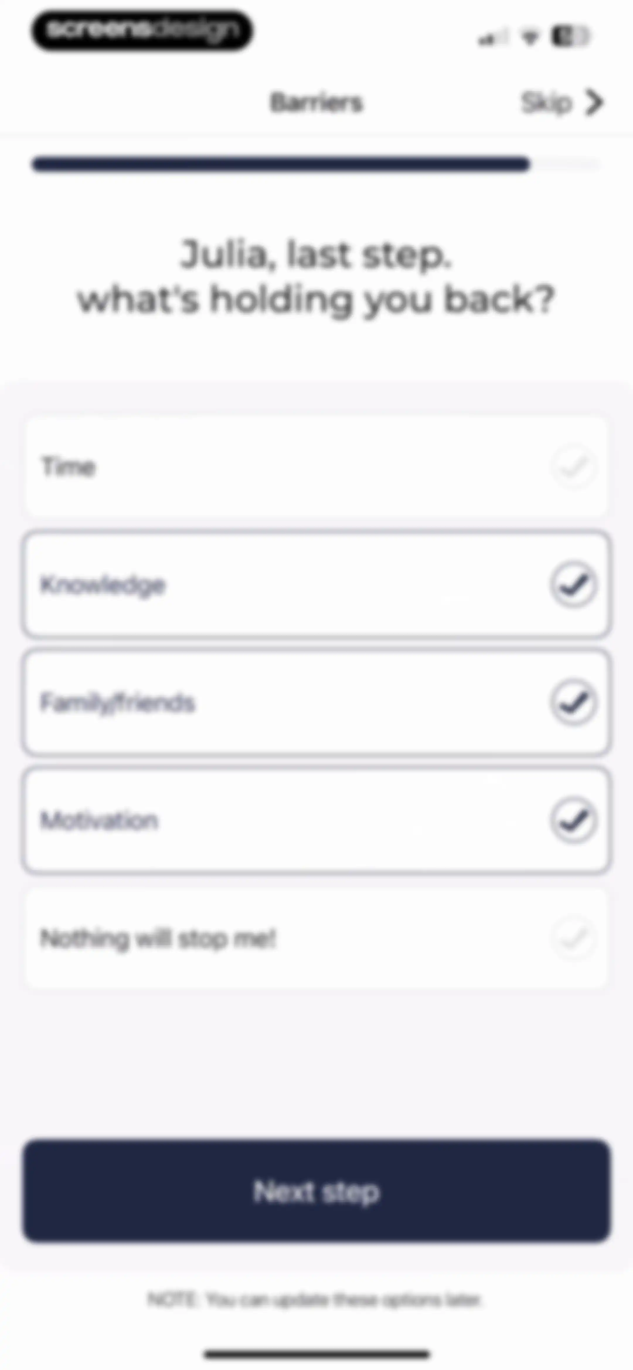 Results Wellness Lifestyle screen 33