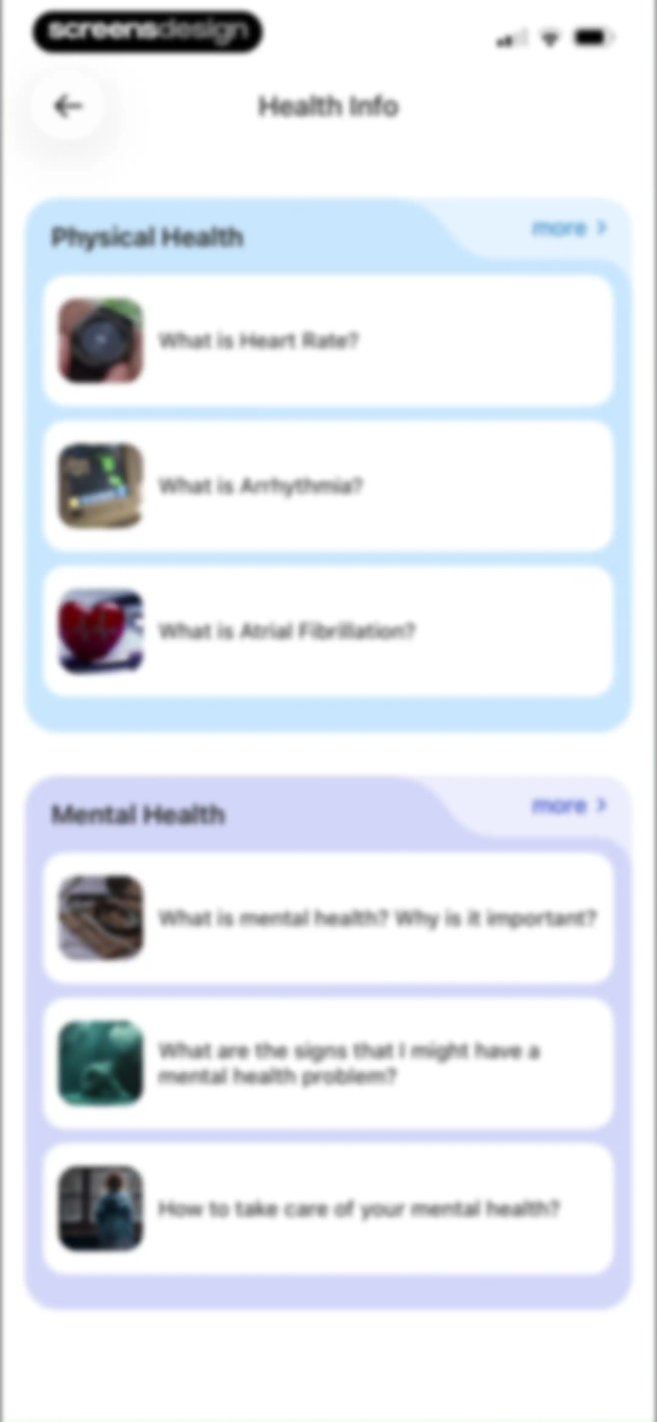 Health Tracker- HeartRate & BP screen 67