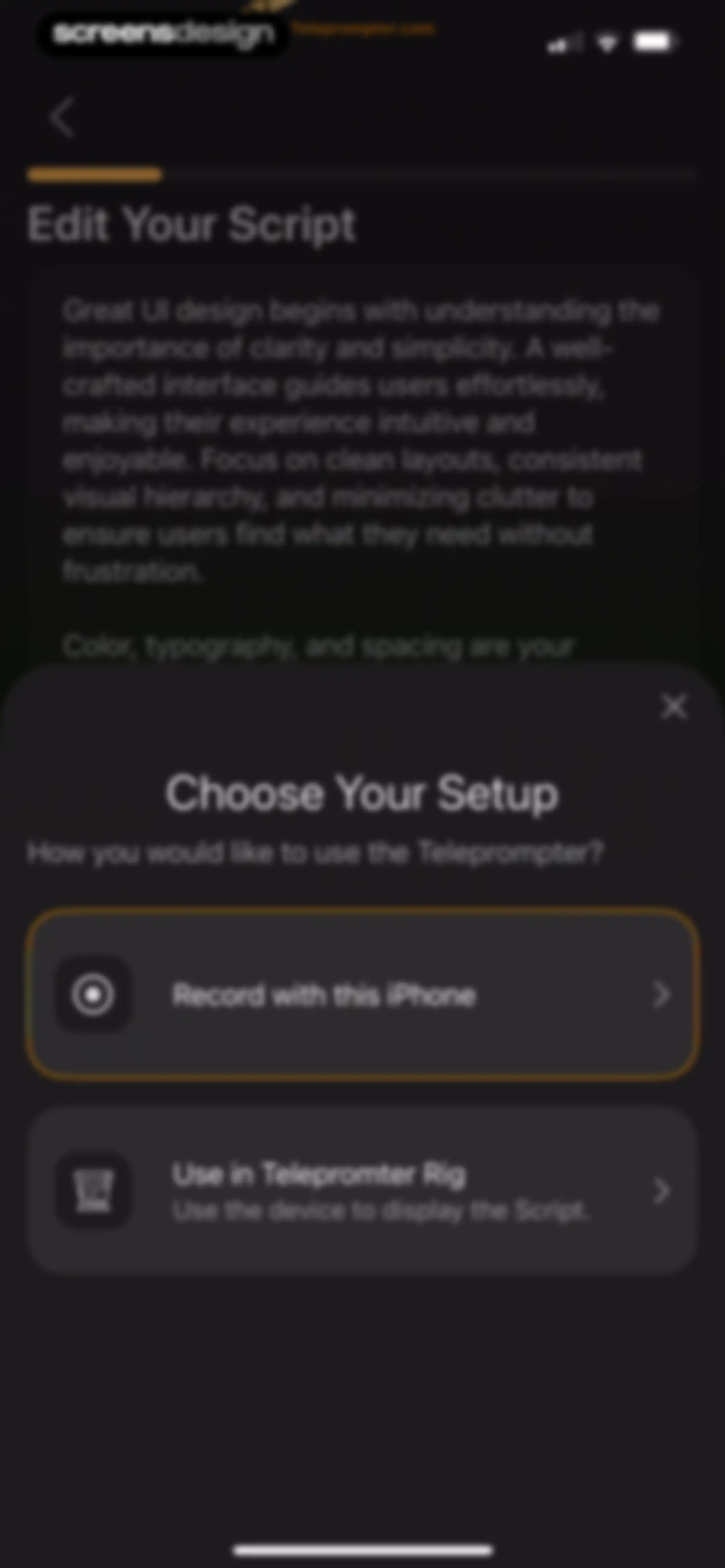 Teleprompter.com screen 6