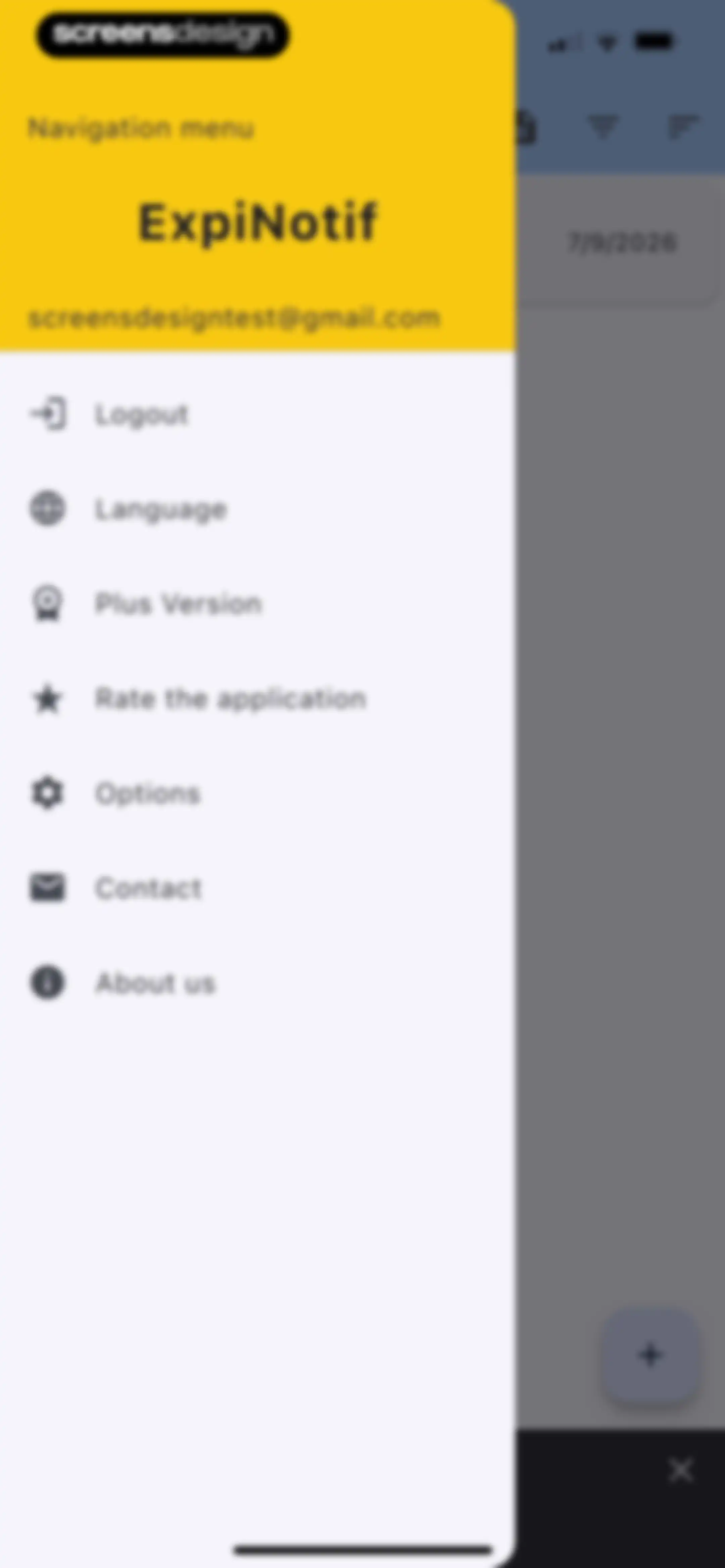 ExpiNotif: Expiration dates screen 41
