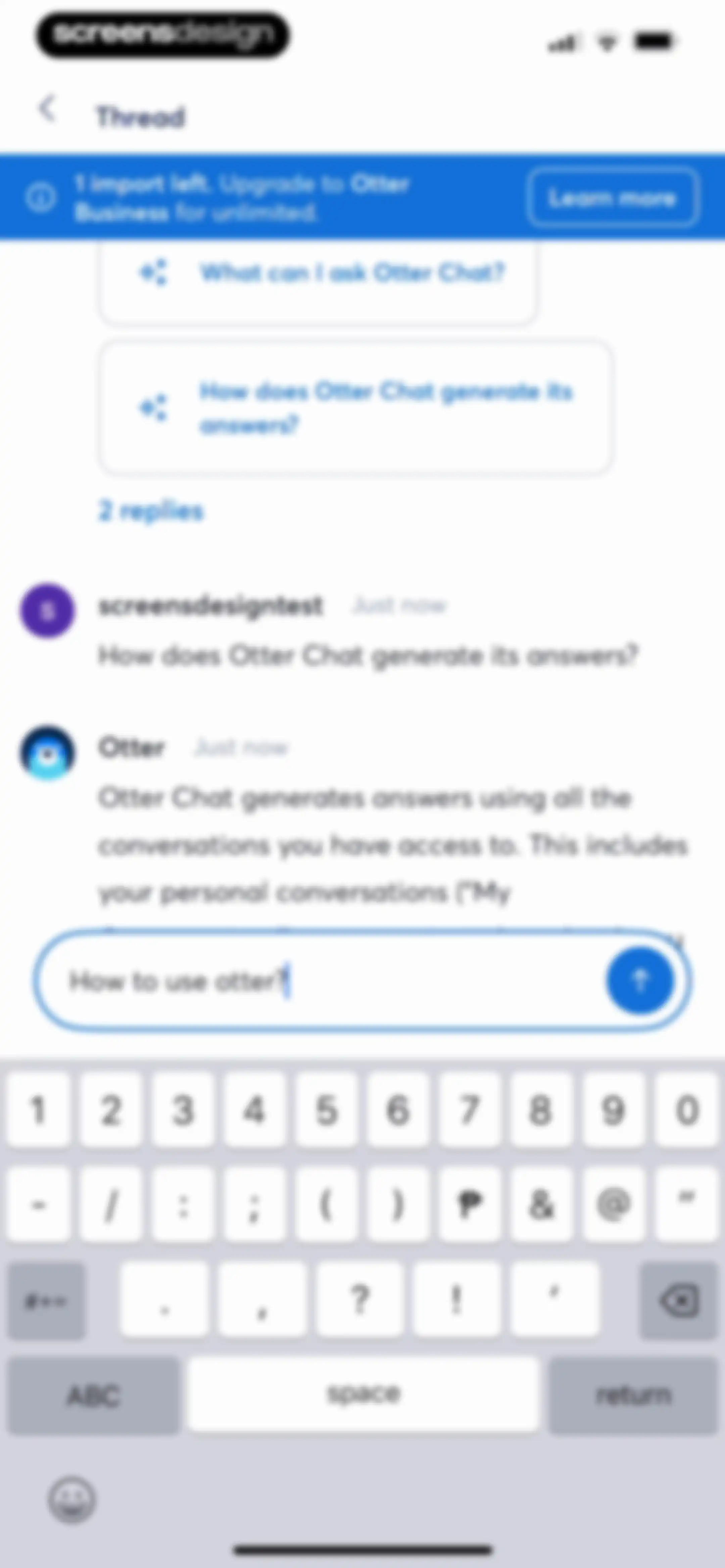 Otter Transcribe Voice Notes screen 119