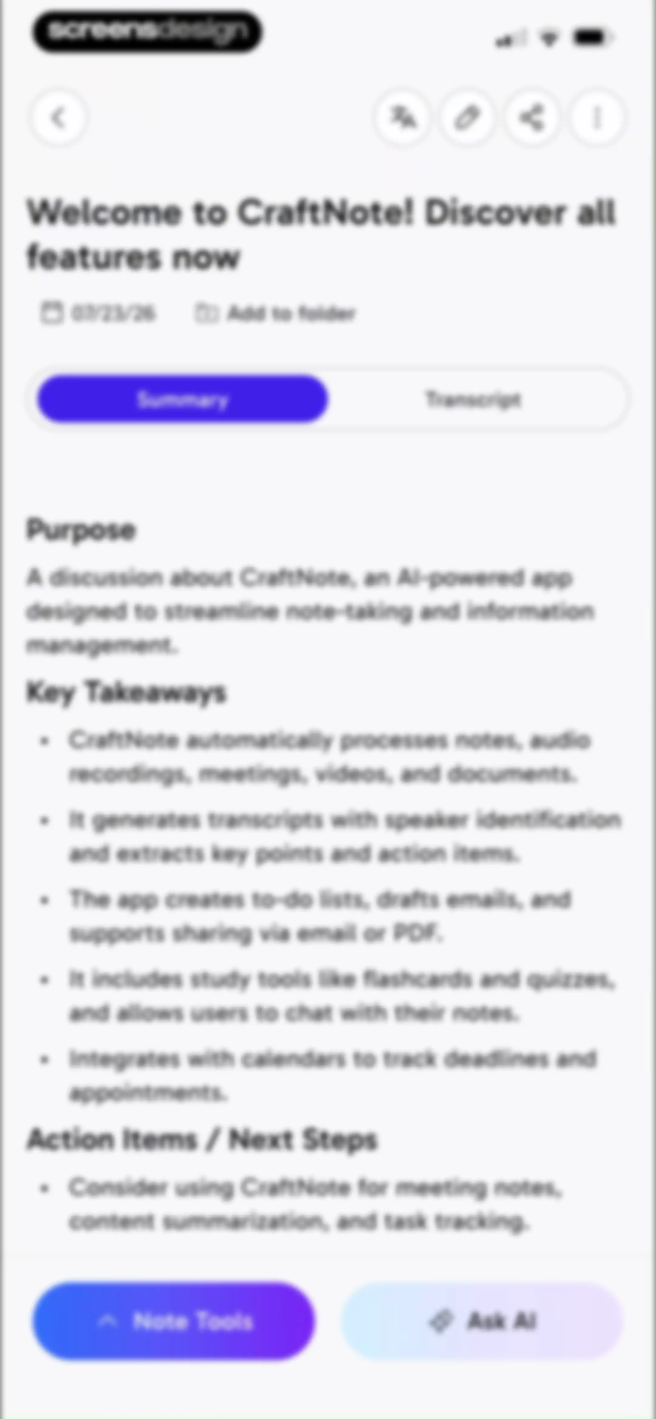 CraftNote: Smart AI Note Taker screen 73