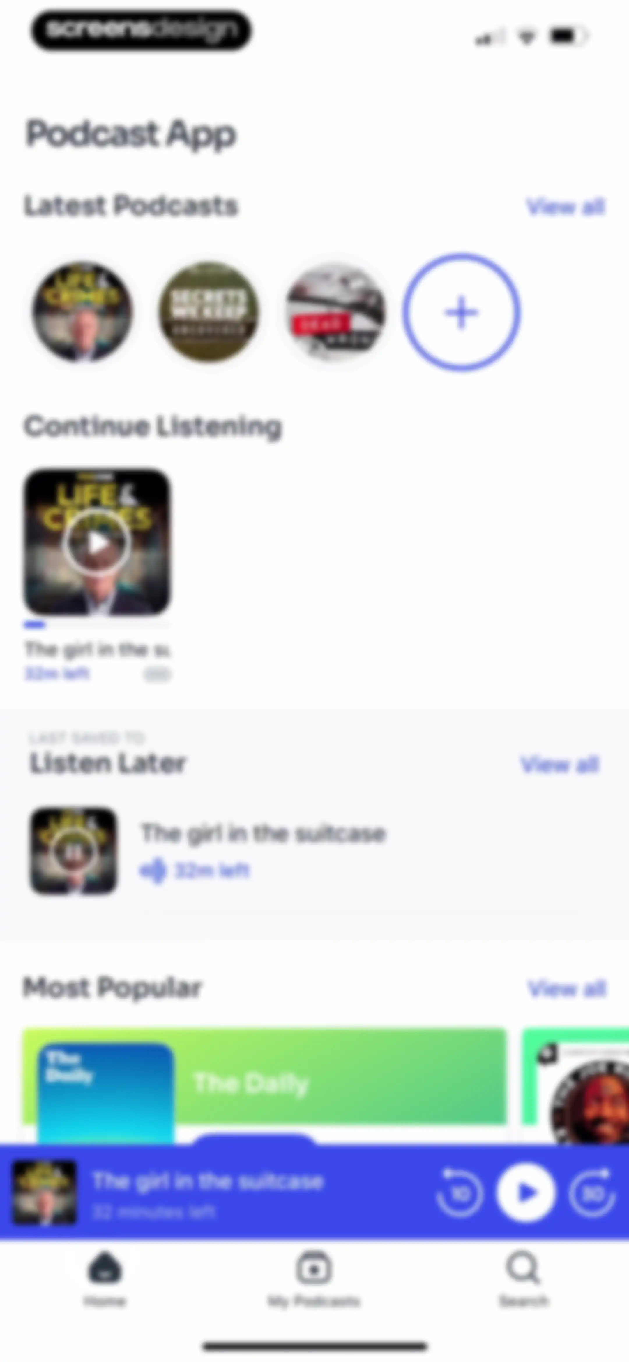 Podcast App screen 27
