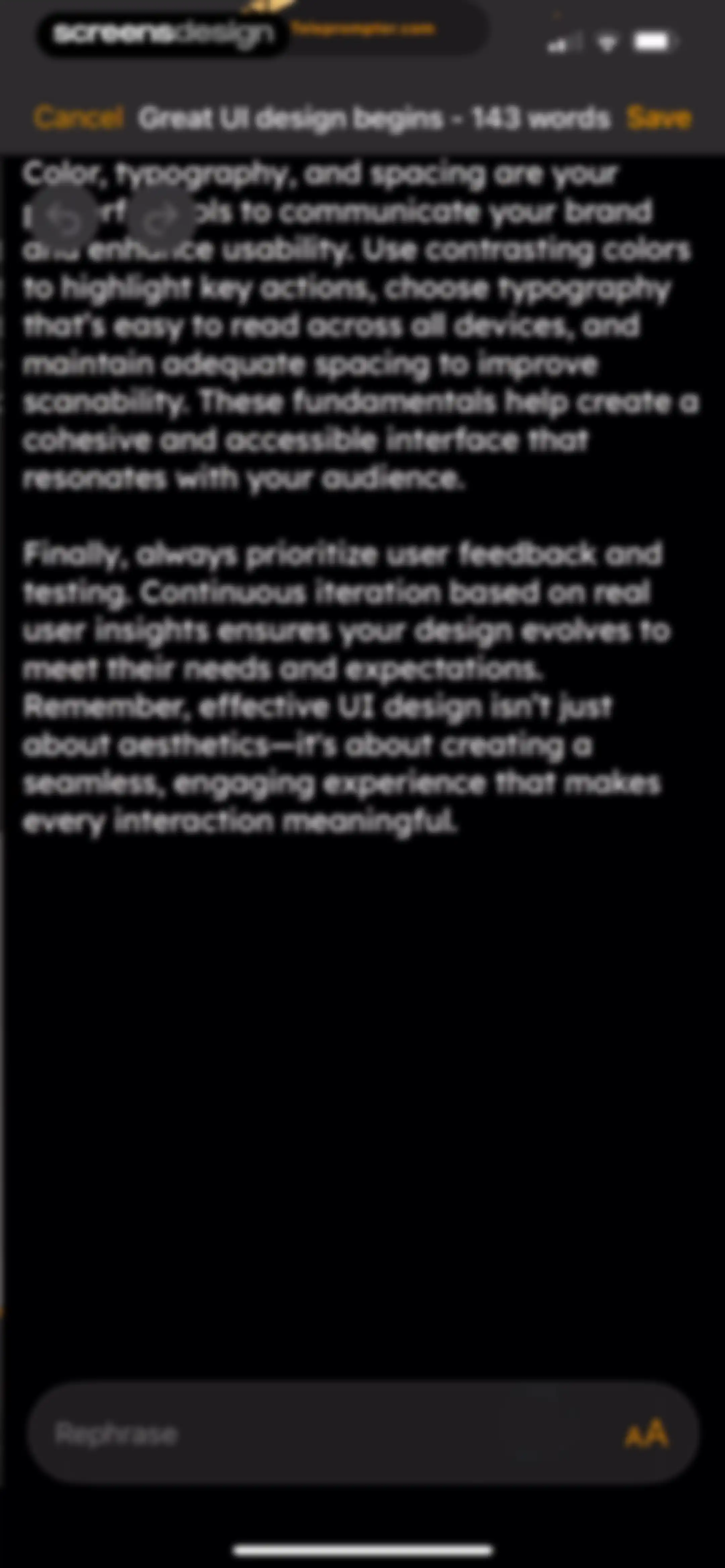 Teleprompter.com screen 89