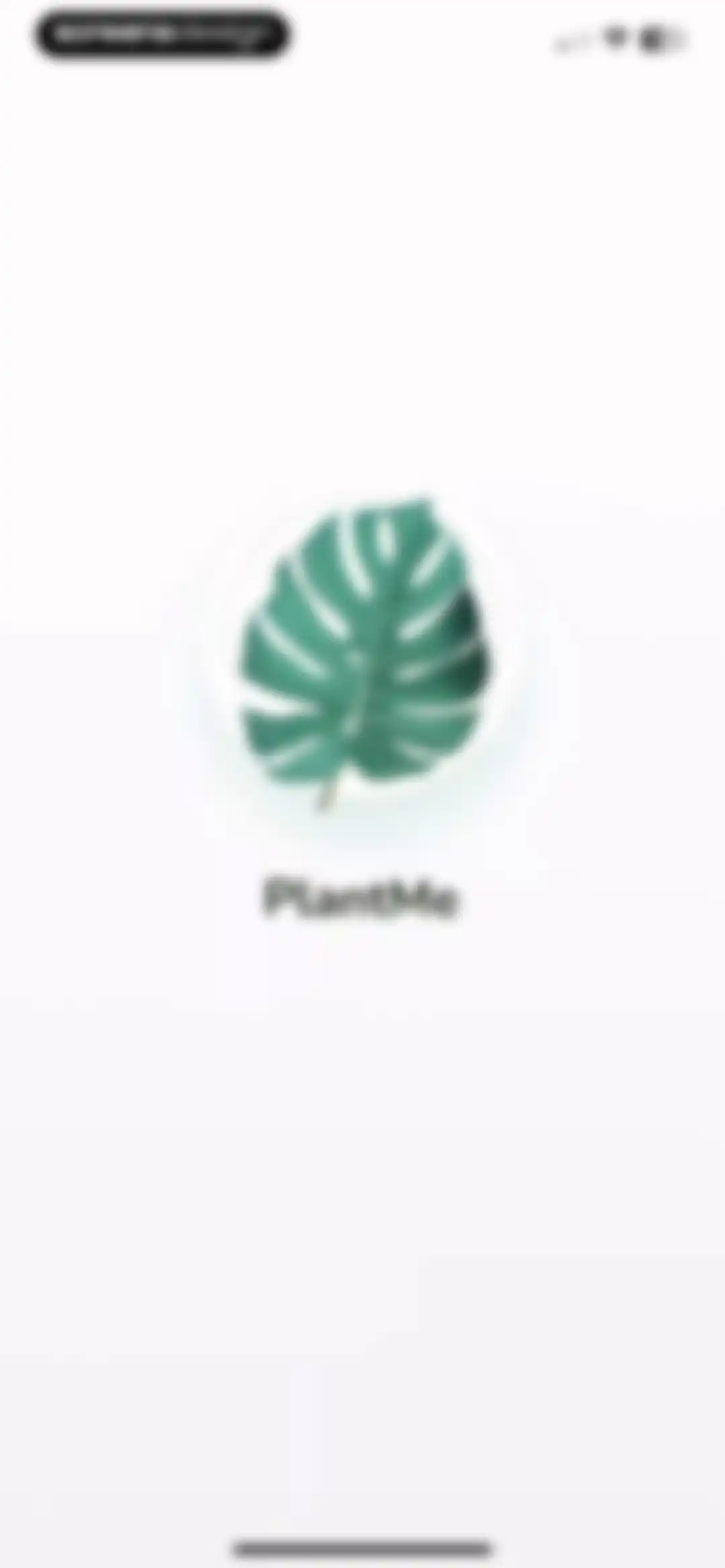 Plant Identifier - PlantMe screen 1