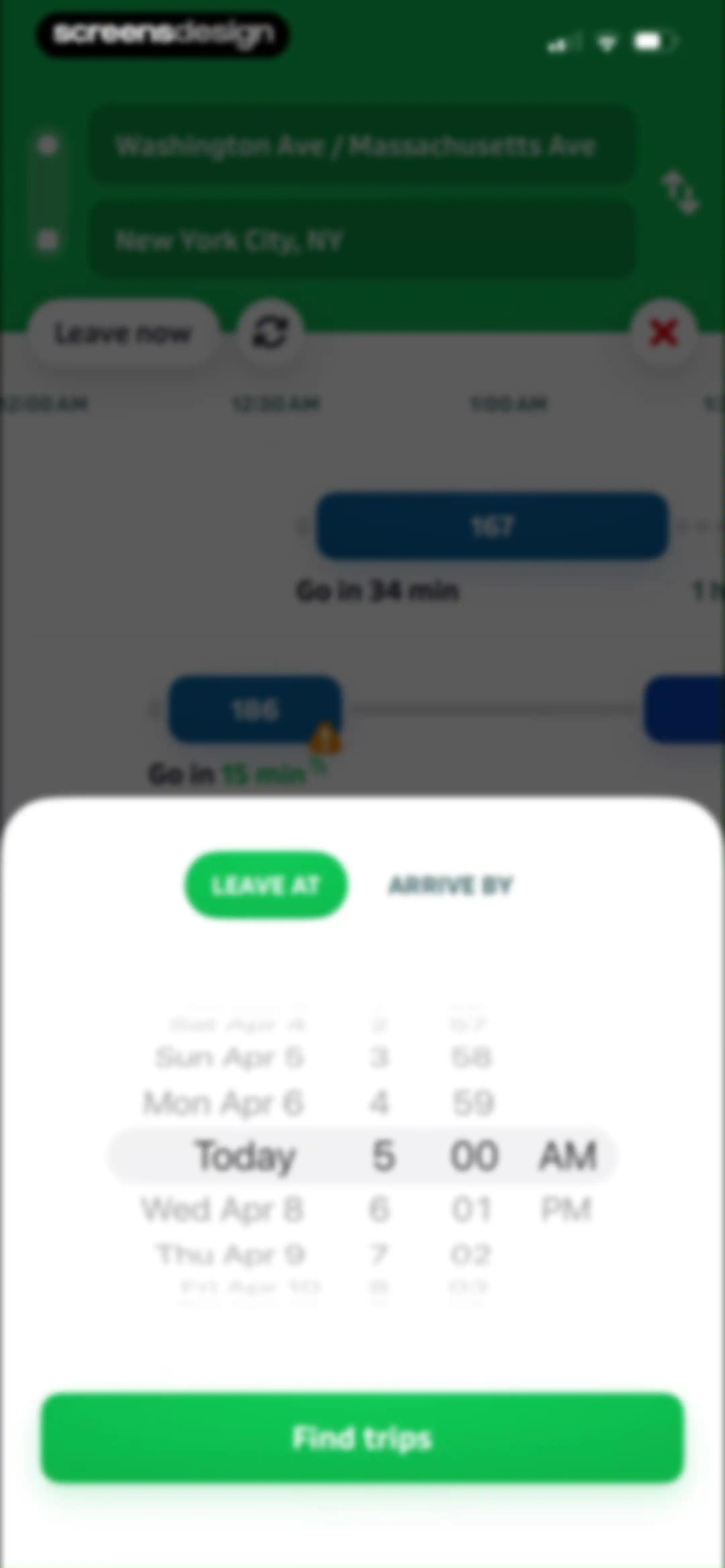 Transit • Subway & Bus Times screen 16