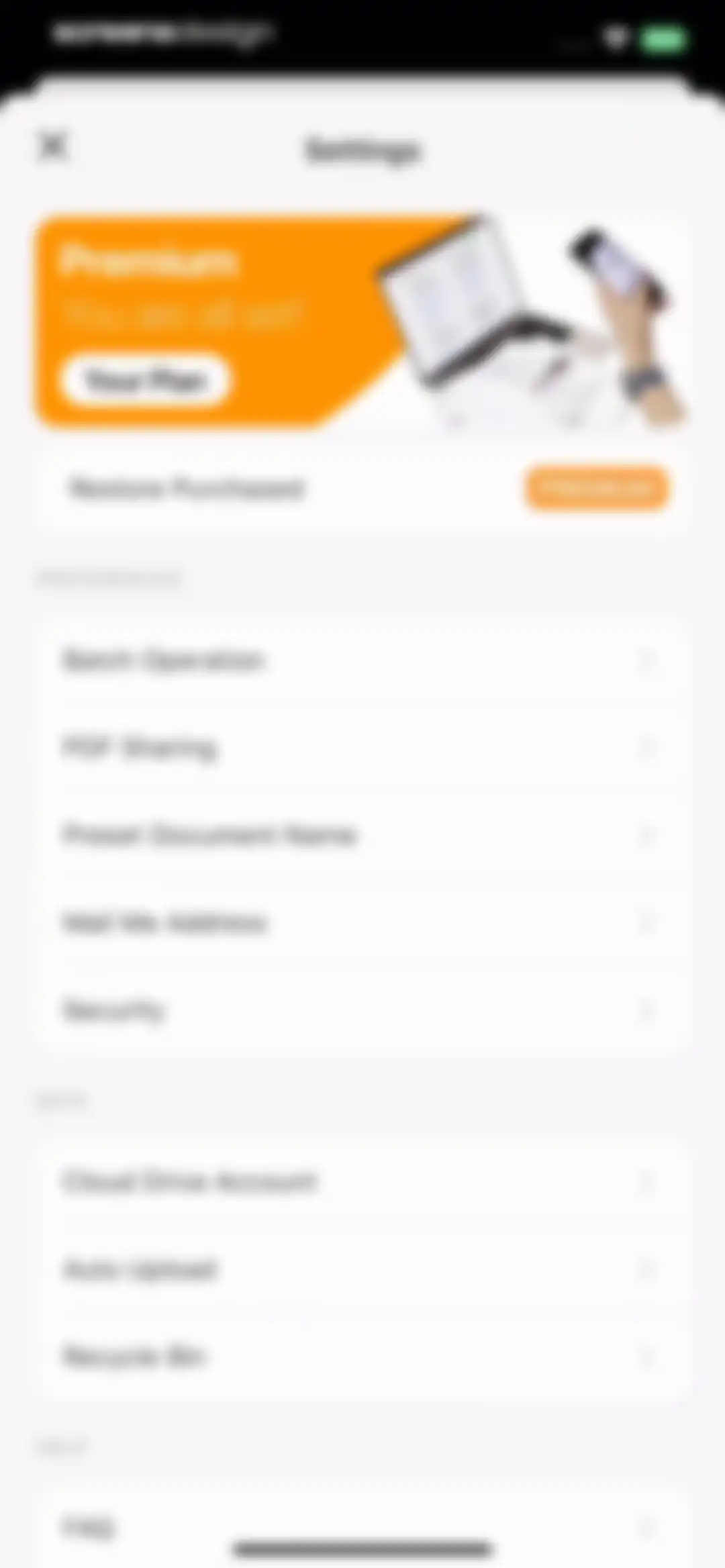 SCAN ACE · PDF Scanner App screen 61